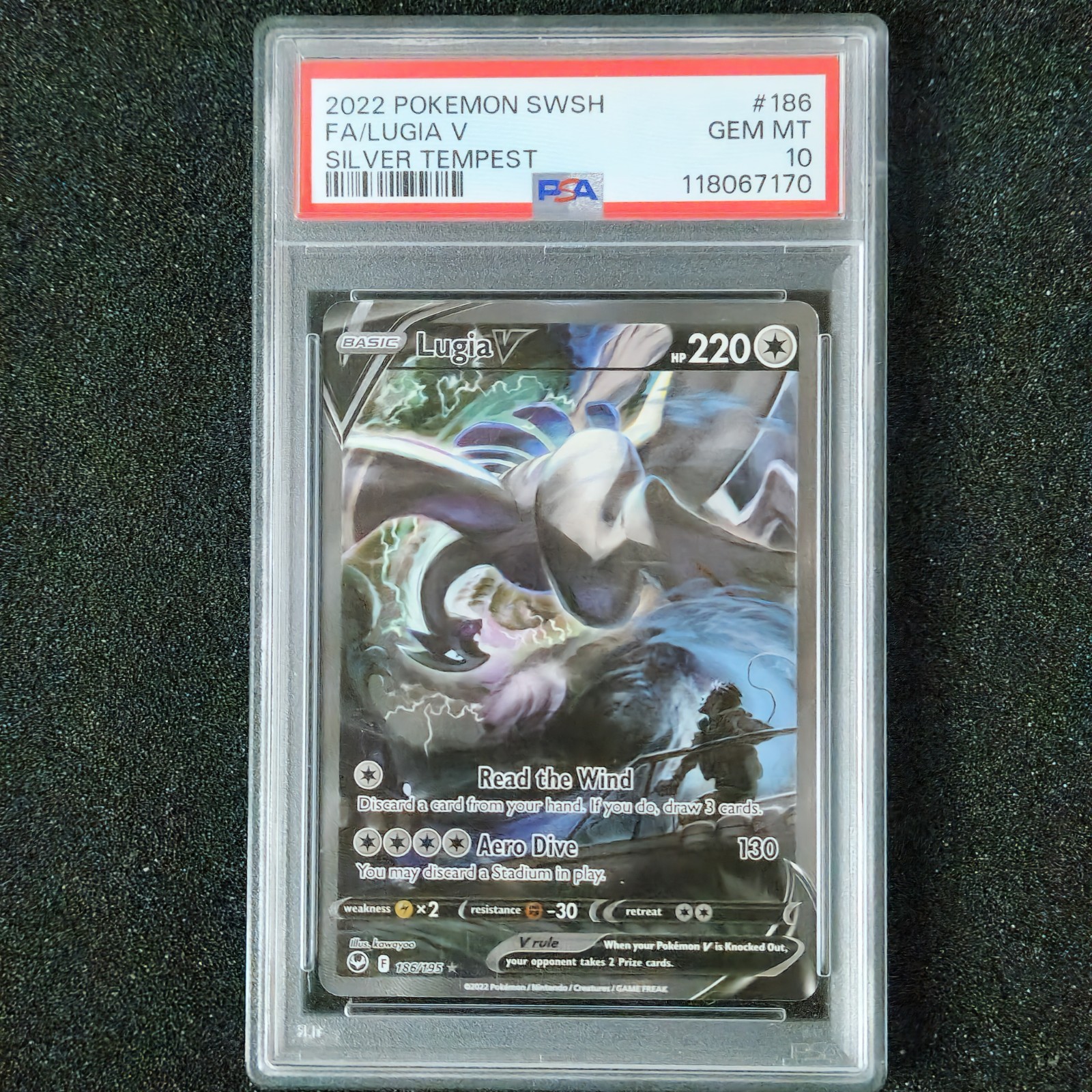 2022 Pokemon Sword & Shield Silver Tempest Full Art/Lugia V 186