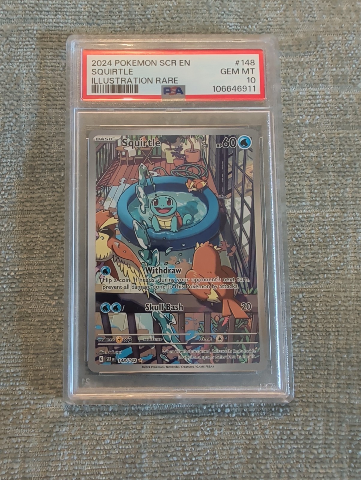 2024 Pokemon Scr EN-Stellar Crown Squirtle Illustration Rare 148