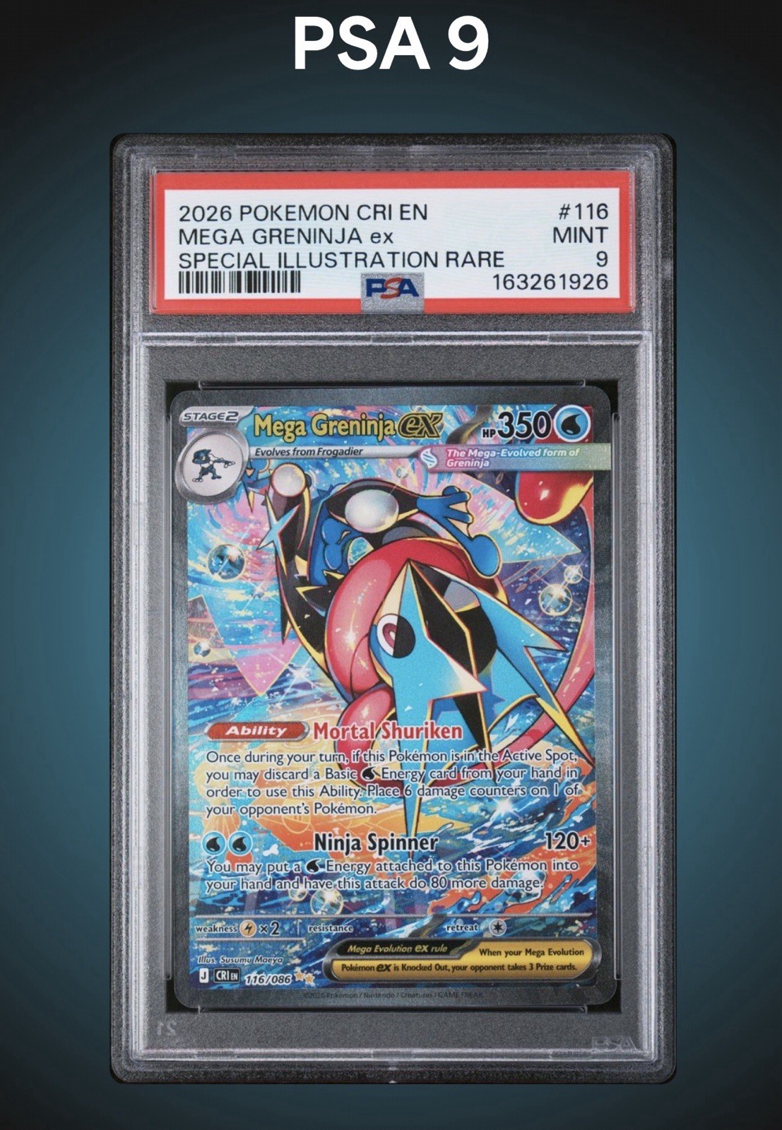 2026 Pokemon Cri EN-Chaos Rising Mega Greninja EX Special Illustration Rare 116
