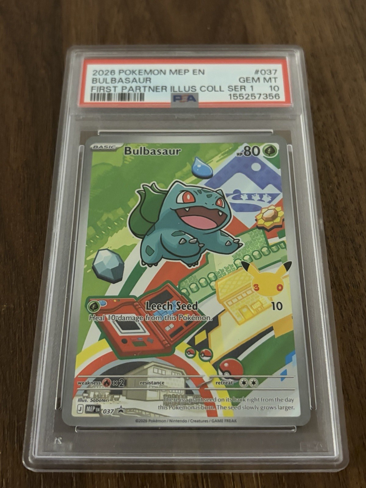 2026 Pokemon Mep EN-Me Black Star Promo Bulbasaur First Partner Illustration Collection Series 1 037