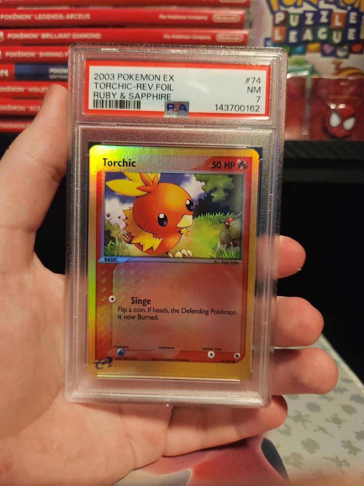 2003 Pokemon EX Ruby & Sapphire Torchic-Reverse Foil 74