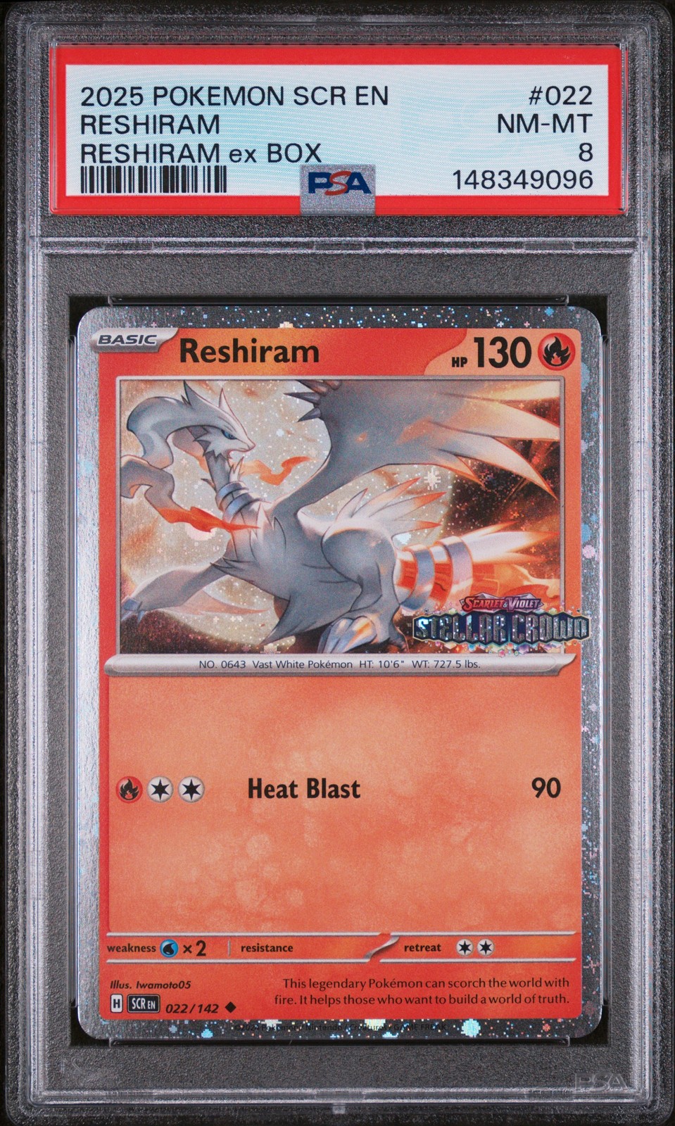 2025 Pokemon Scr EN-Stellar Crown Reshiram Reshiram EX Box 022
