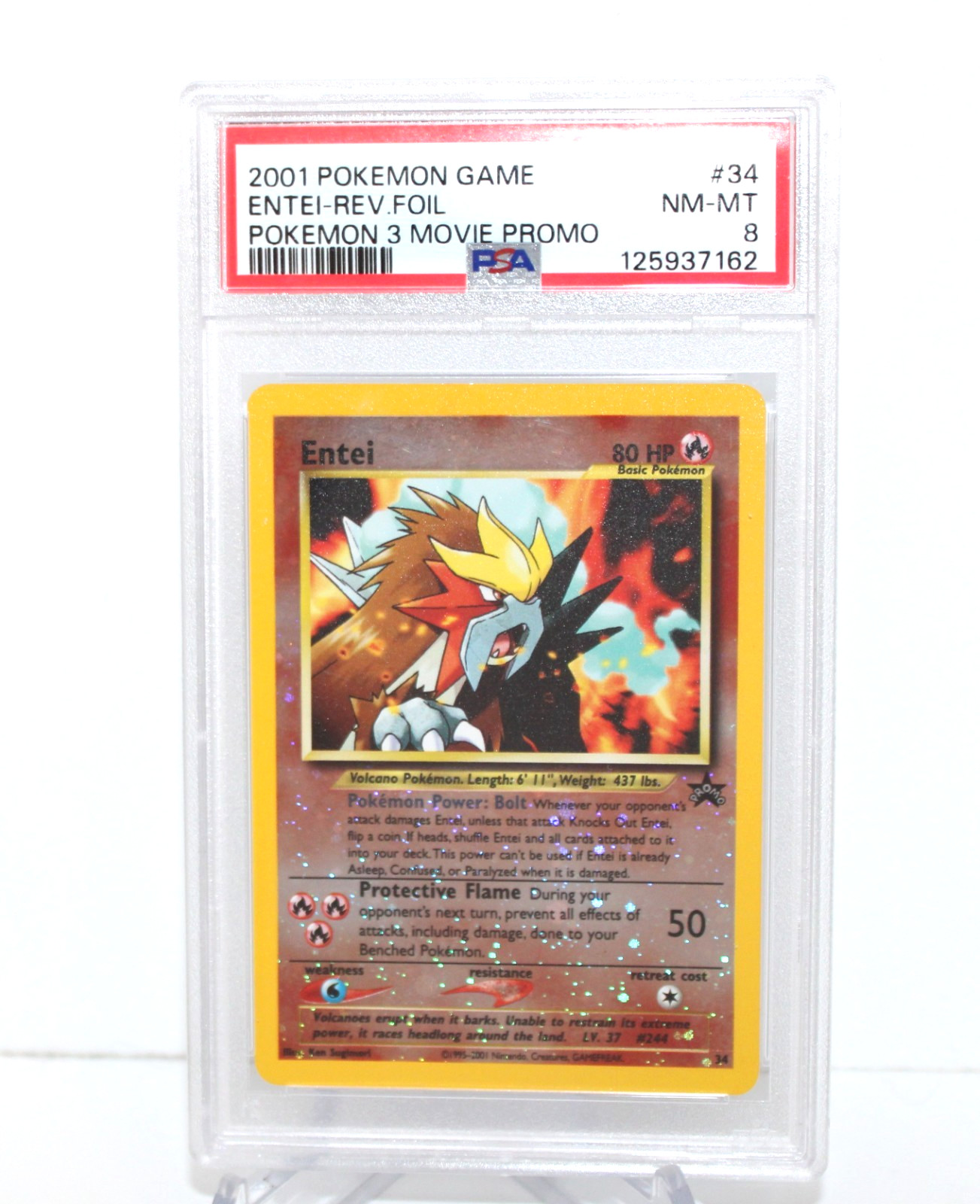 2001 Pokemon Game Movie Entei-Reverse Foil Pokemon 3 Movie Promo 34