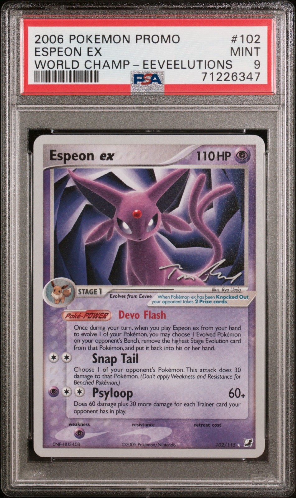 2006 Pokemon World Championships Promo Espeon EX Eeveelutions 102