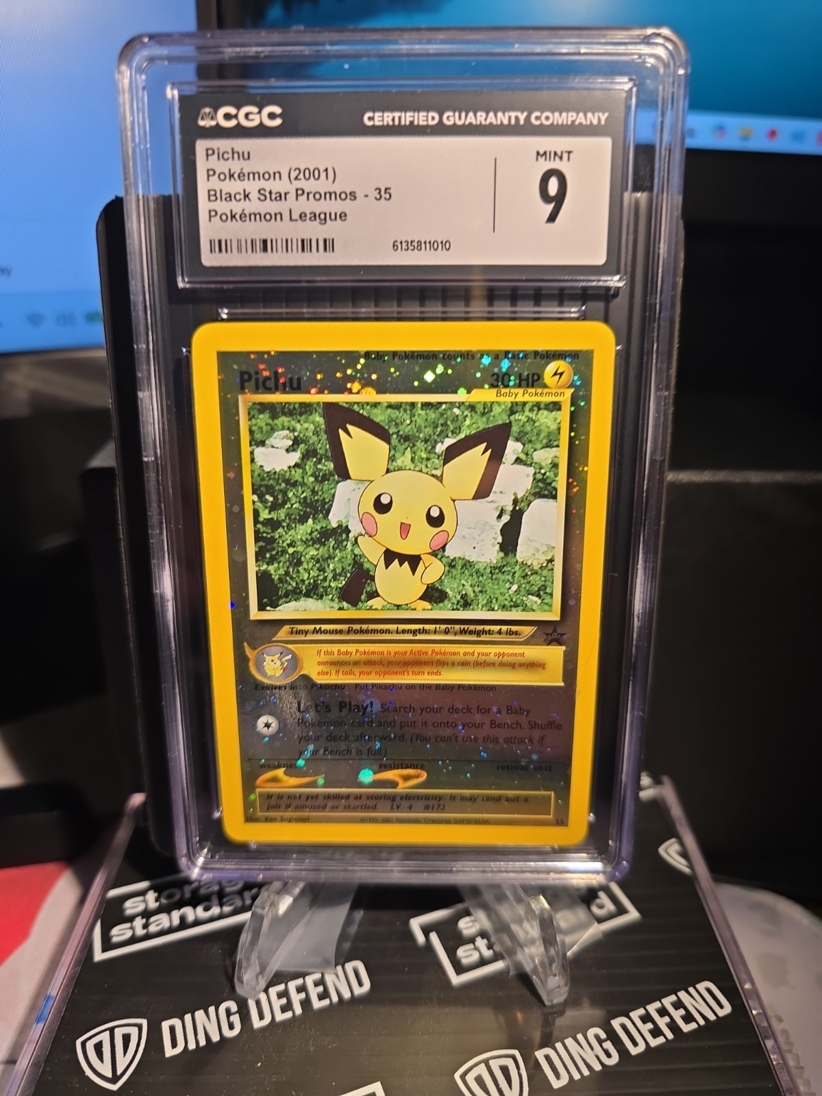 2001 Black Star Promos - WotC - English Pichu Pokémon League (Reverse Holo) 35