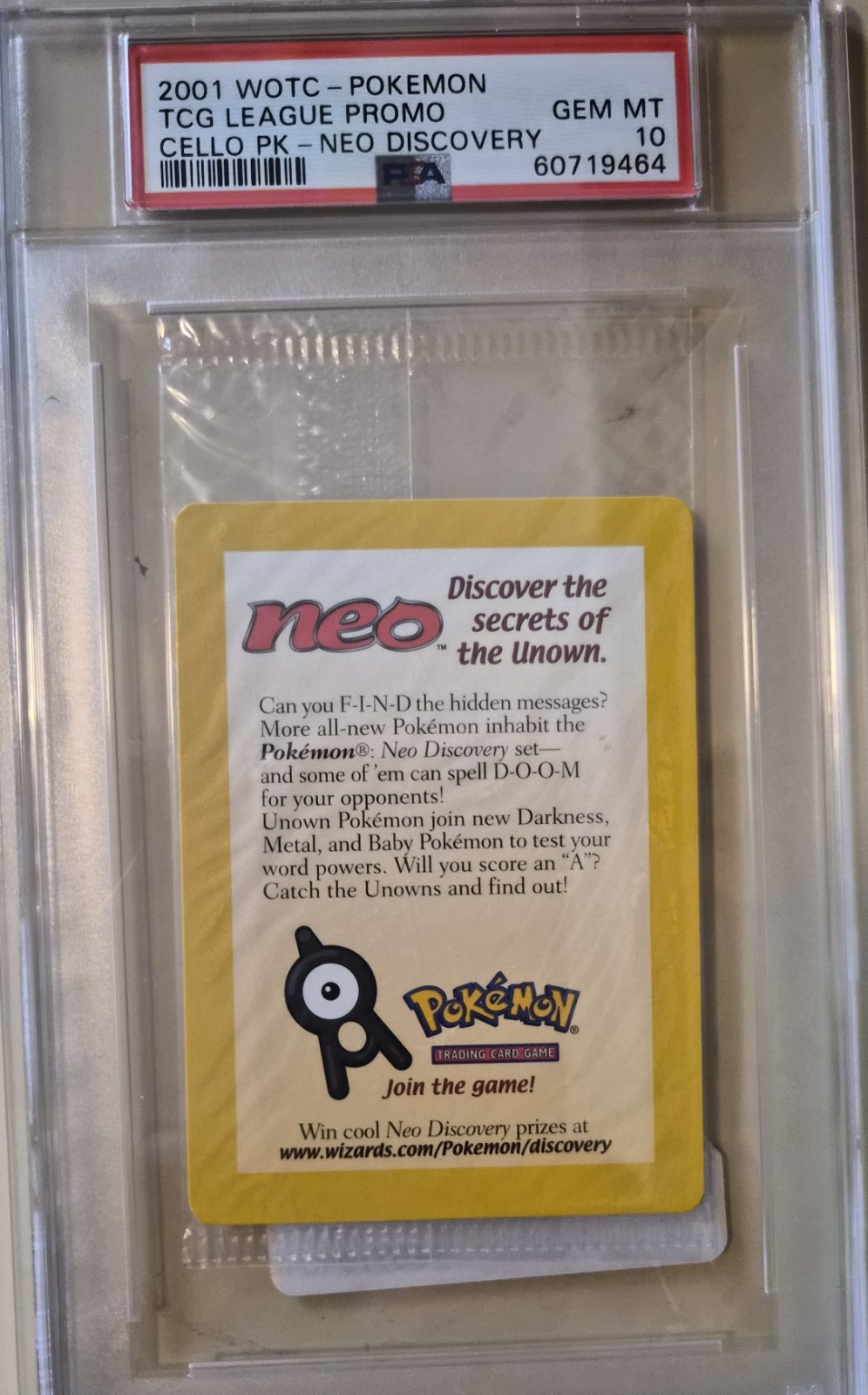 2001 Wotc-Pokemon Trading Card Game League Promo Cello Pack Neo Discovery