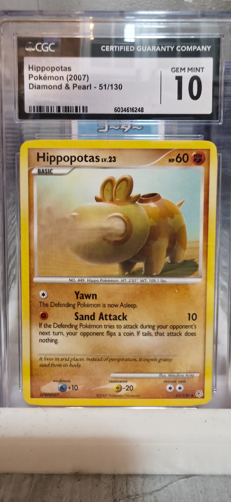 2007 Diamond & Pearl - English Hippopotas Uncommon 51/130