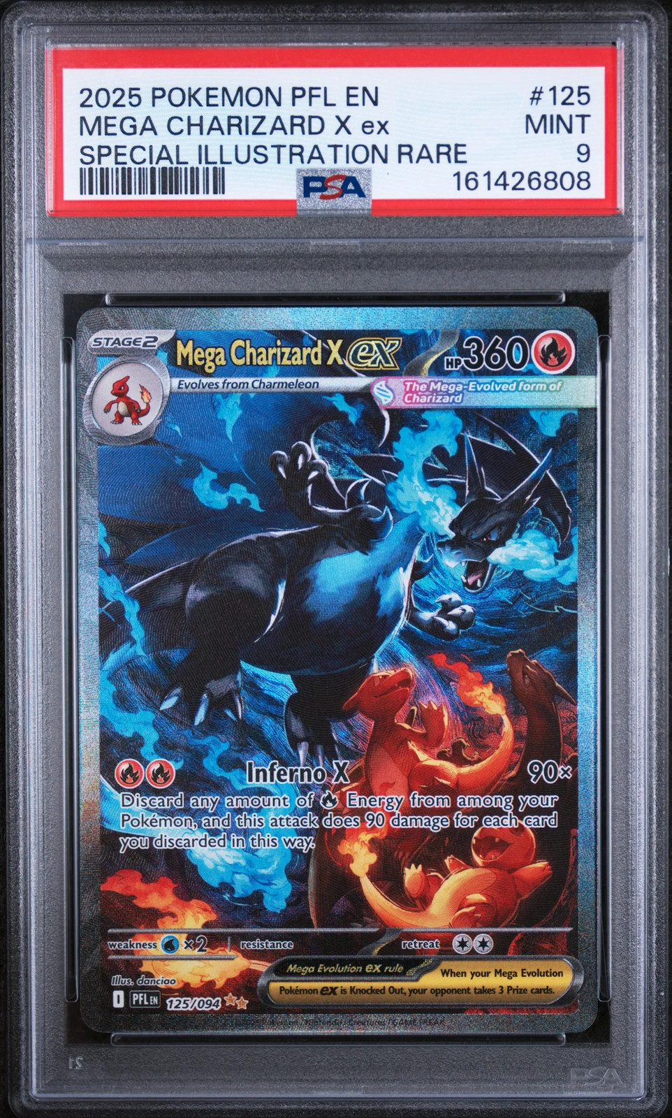 2025 Pokemon Pfl EN-Phantasmal Flames Mega Charizard X EX Special Illustration Rare 125