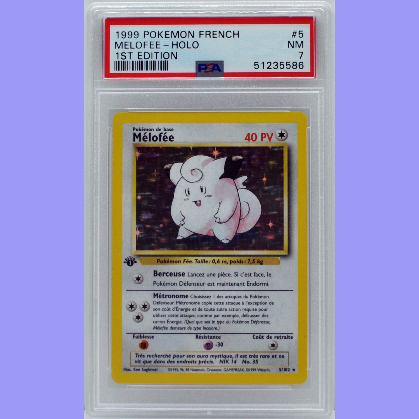 1999 Pokemon French Melofee-Holo 1st Edition 5