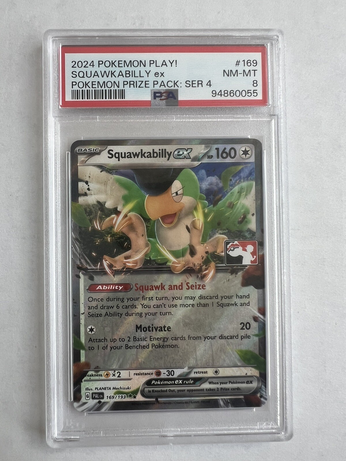 2024 Pokemon Play! Pokemon Prize Pack Squawkabilly EX 169