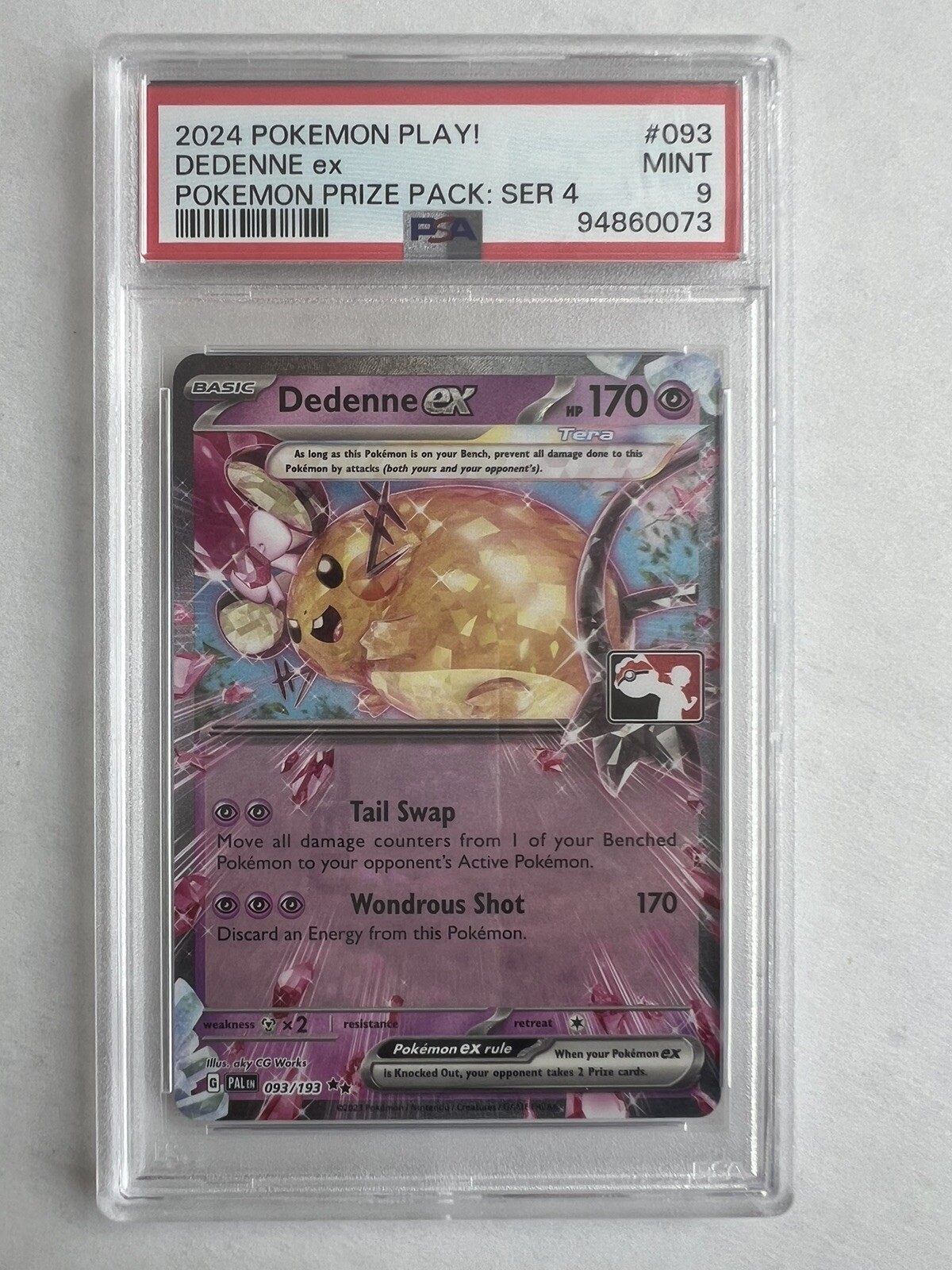 2024 Pokemon Play! Pokemon Prize Pack: Series 4 Dedenne EX 093