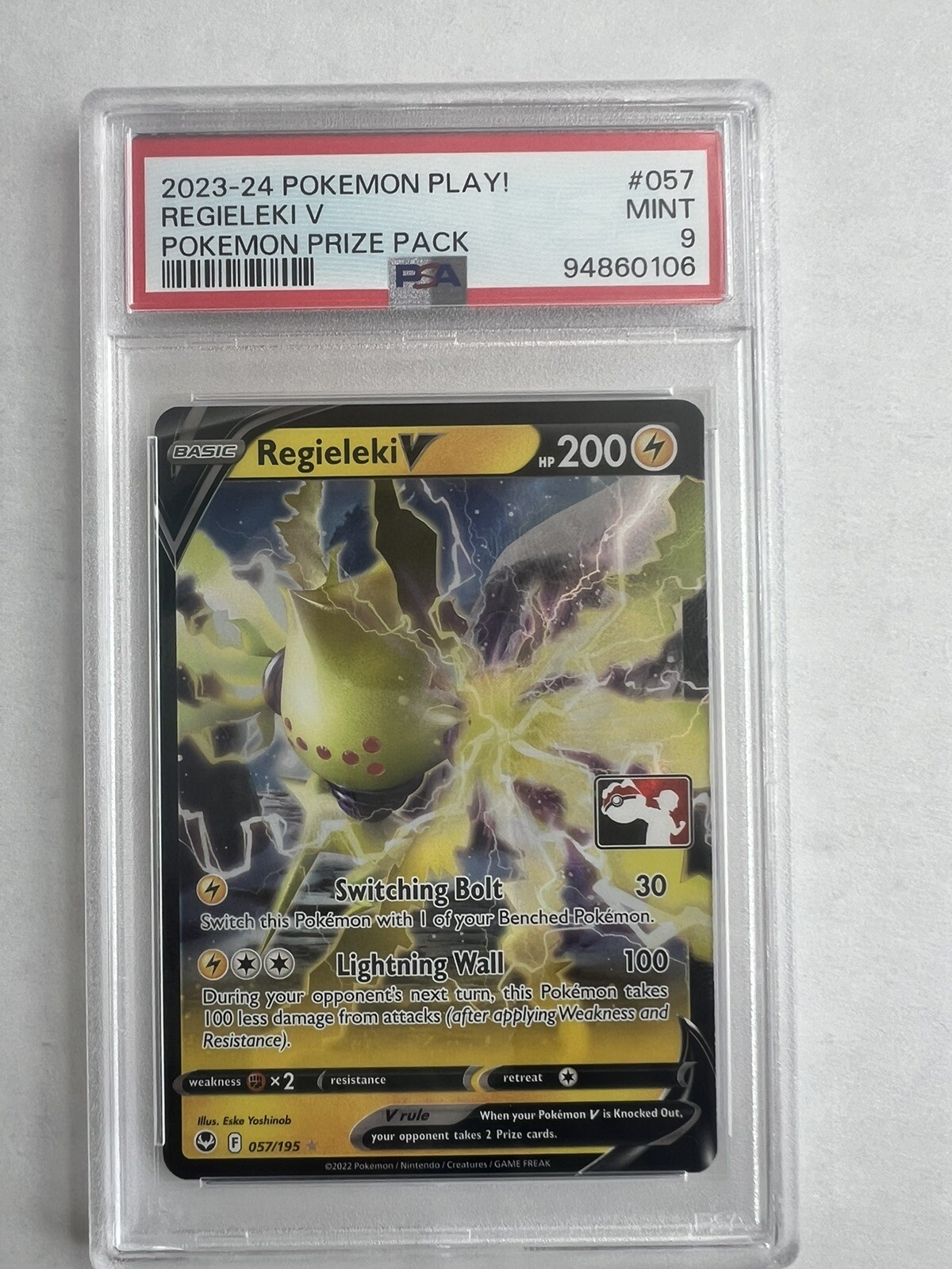2023-2024 Pokemon Play! Pokemon Prize Pack Regieleki V 057