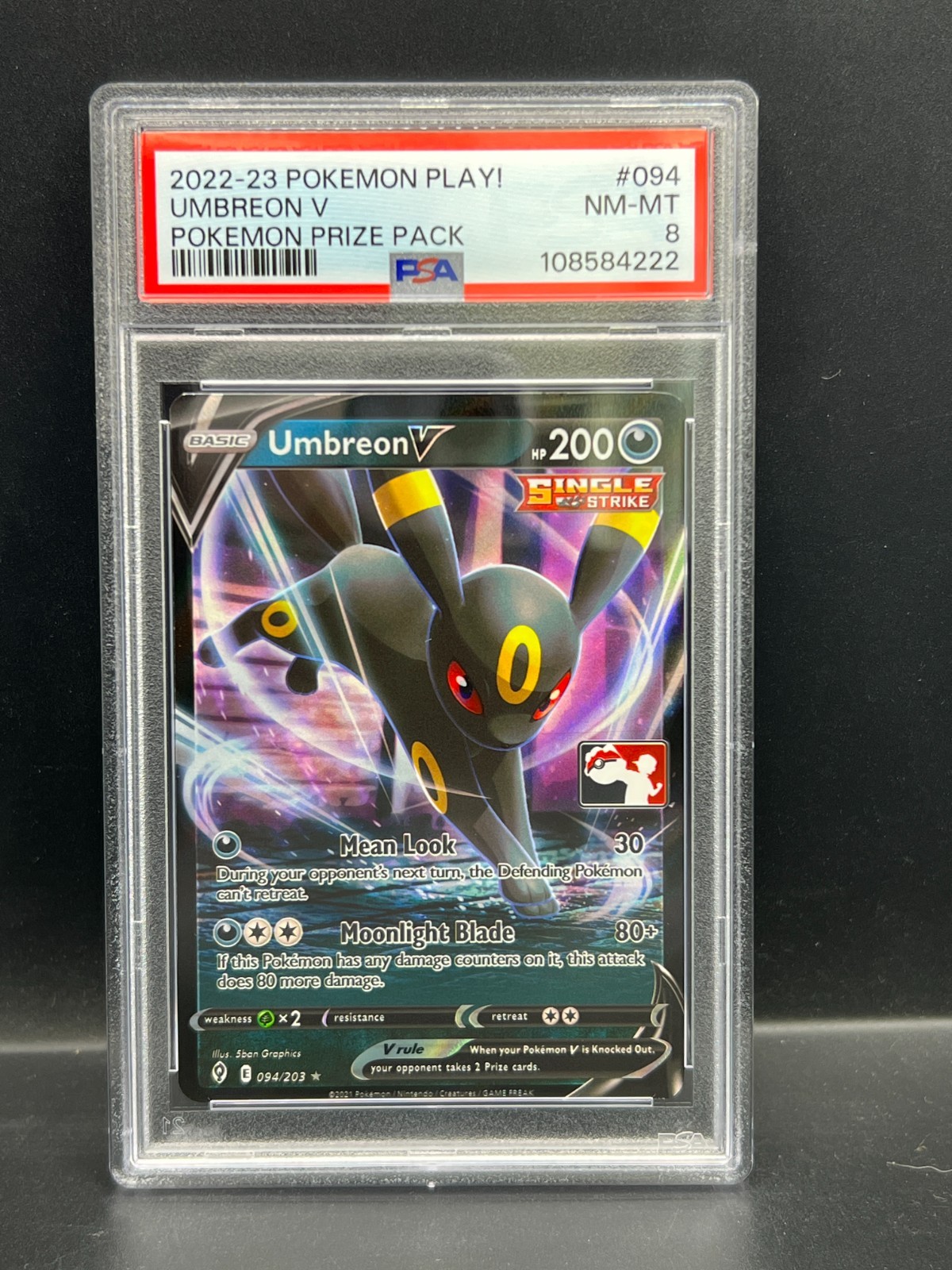 2022-2023 Pokemon Play! Pokemon Prize Pack Umbreon V 094