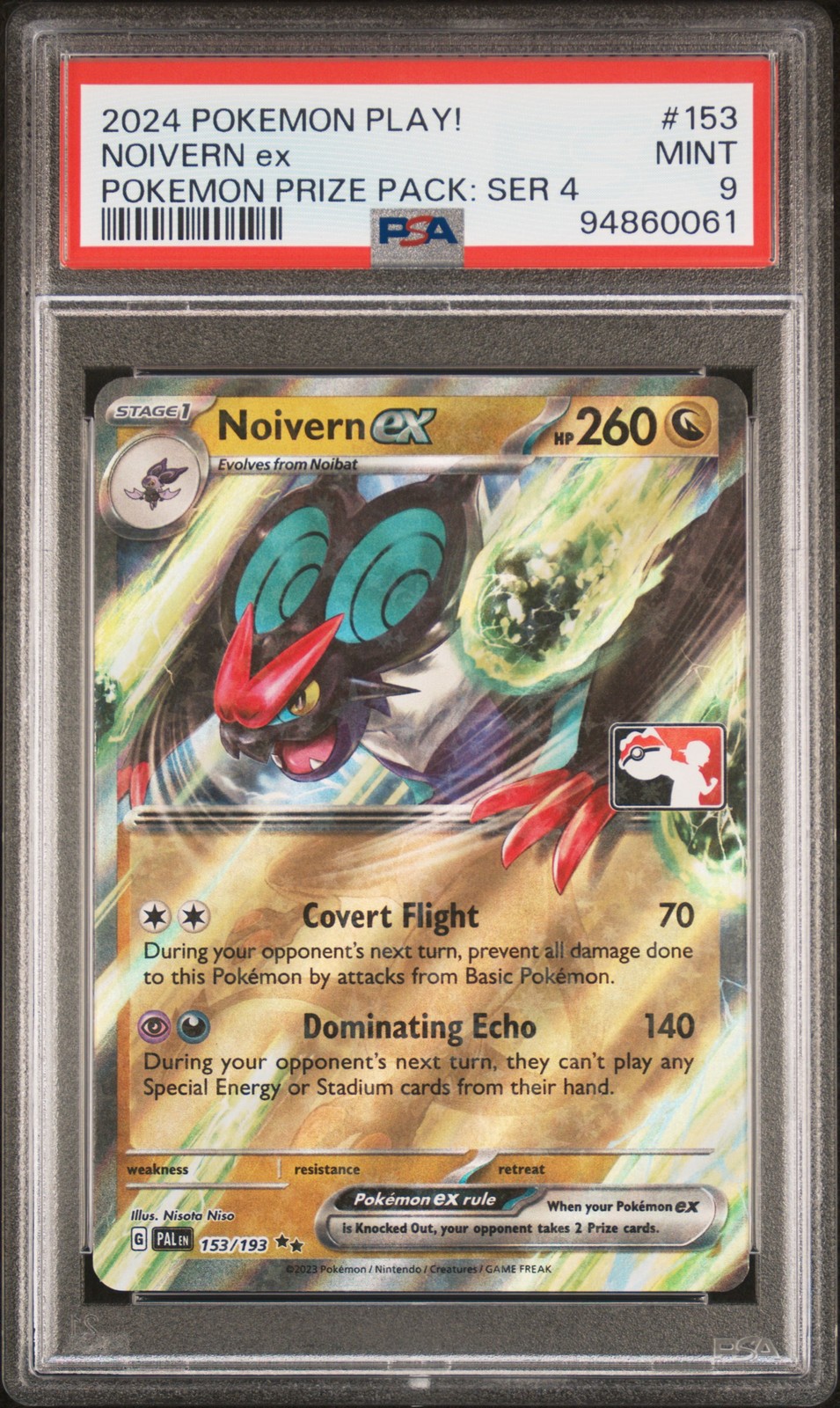 2024 Pokemon Play! Pokemon Prize Pack: Series 4 Noivern EX 153