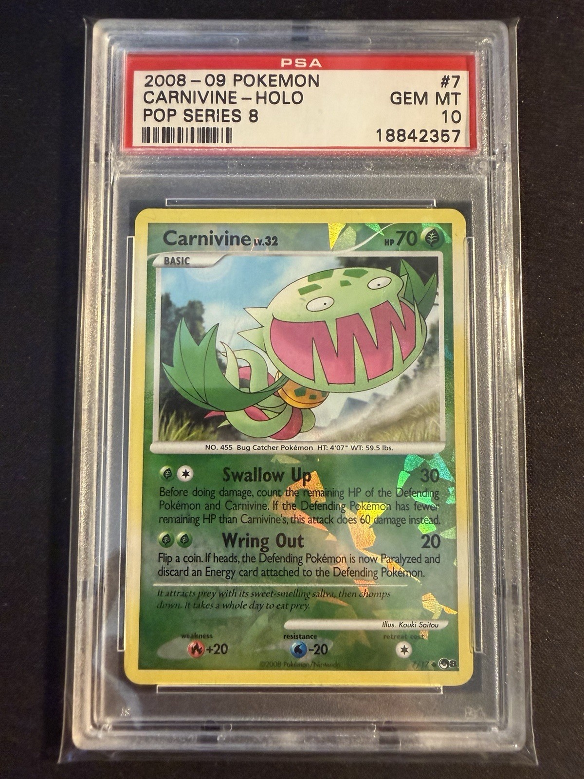2008-09 Pokemon Pop Series 8 Carnivine-Reverse Foil Cracked Ice 7