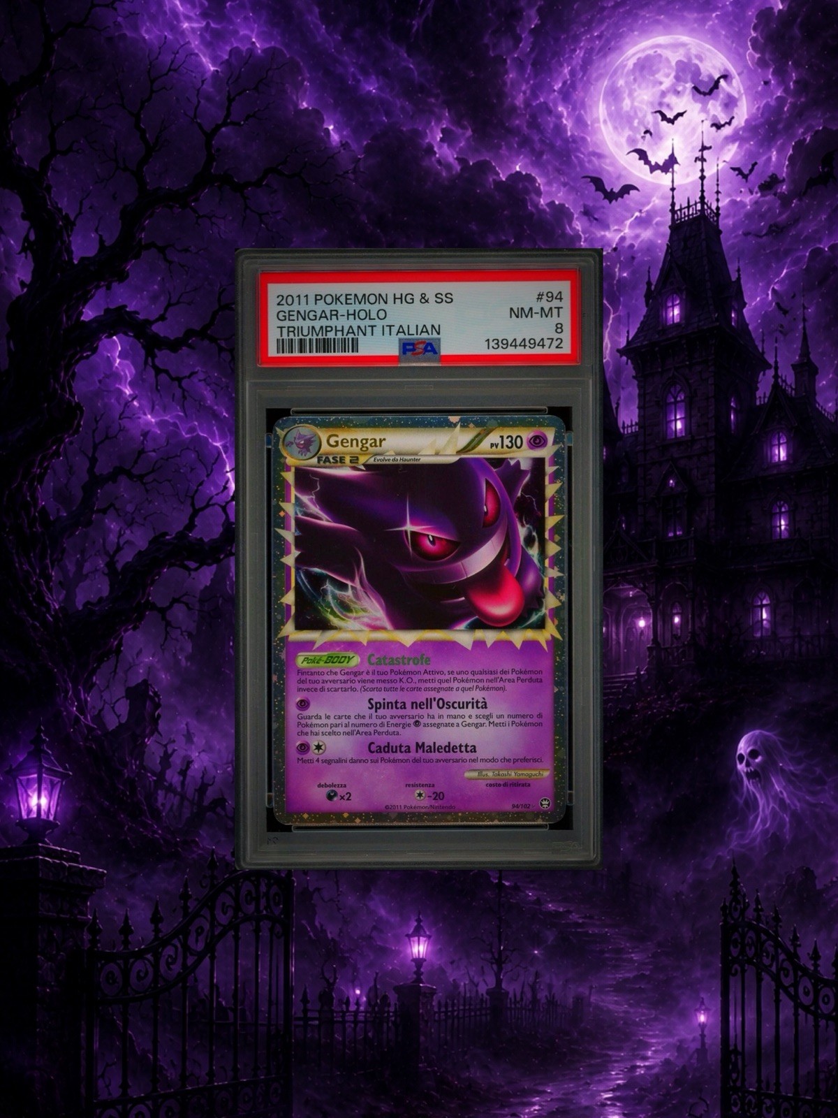 2011 Pokemon Italian Heartgold & Soulsilver Triumphant Gengar-Holo 94