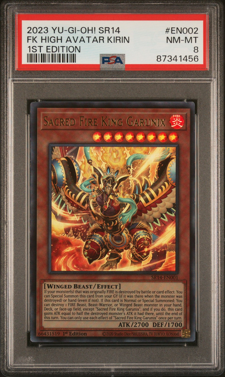 2023 YU-GI-Oh! SR14-Structure Deck R: Onslaught of the Fire Kings Fire King High Avatar Kirin 1st Edition EN002