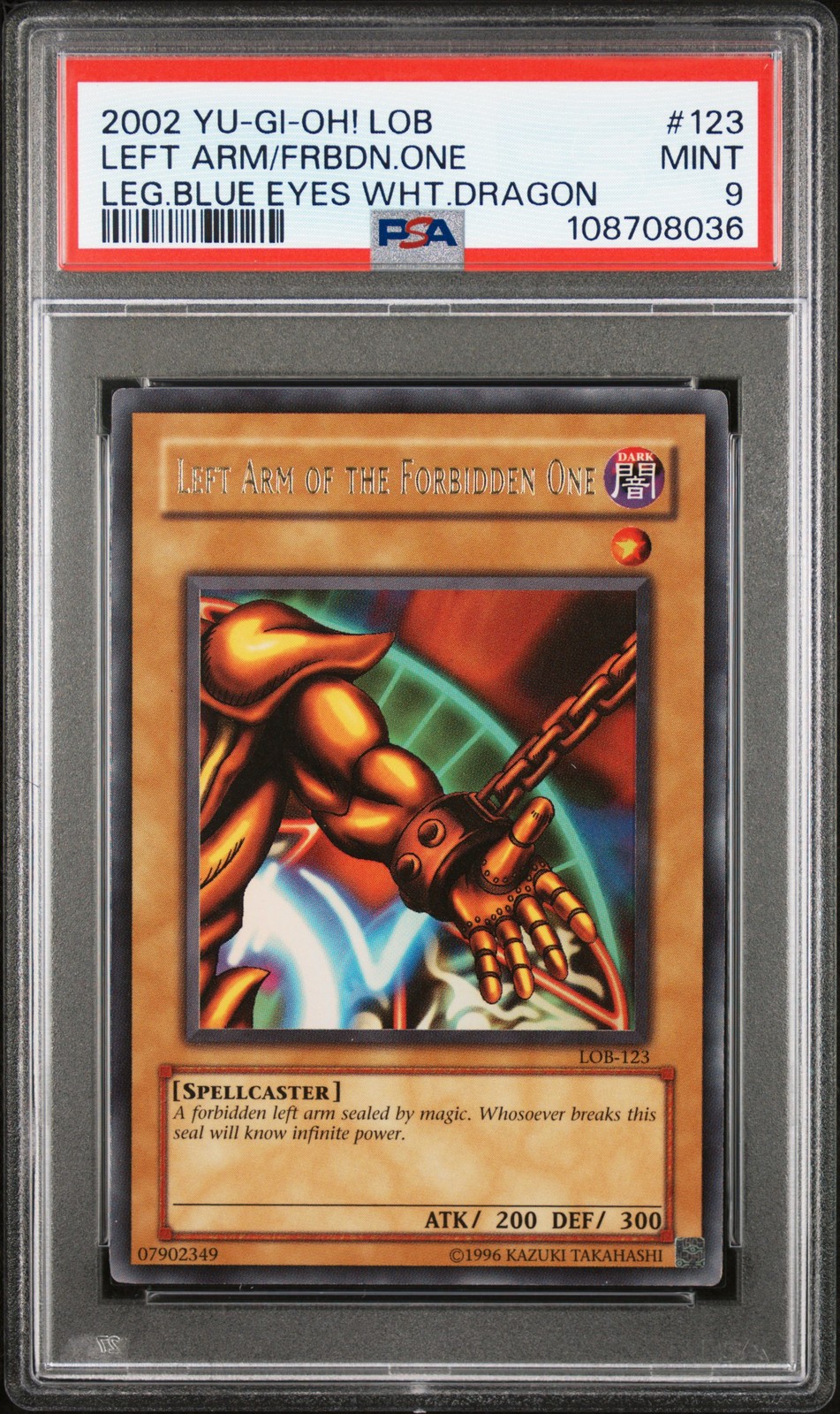 2002 YU-GI-Oh! Lob-Legend of Blue Eyes White Dragon Left Arm of the Forbidden One 123