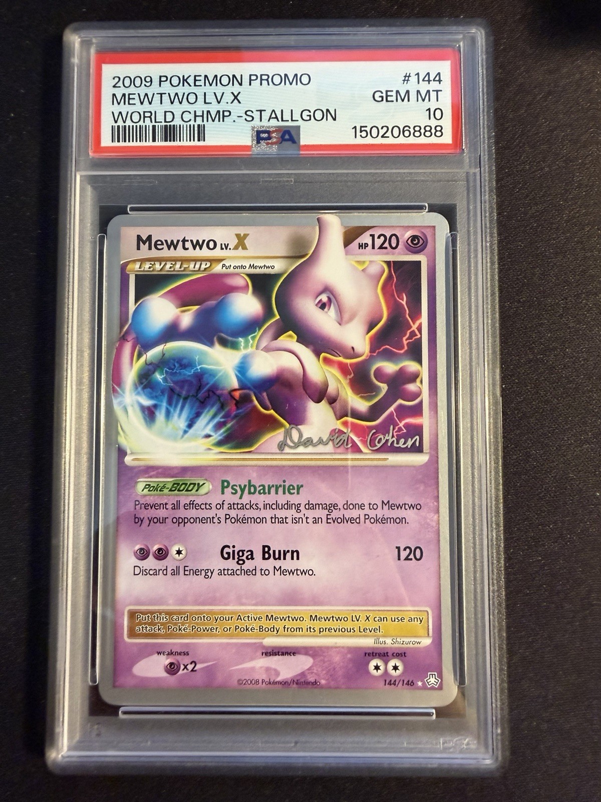 2009 Pokemon World Championships Promo Mewtwo LV.X Stallgon 144
