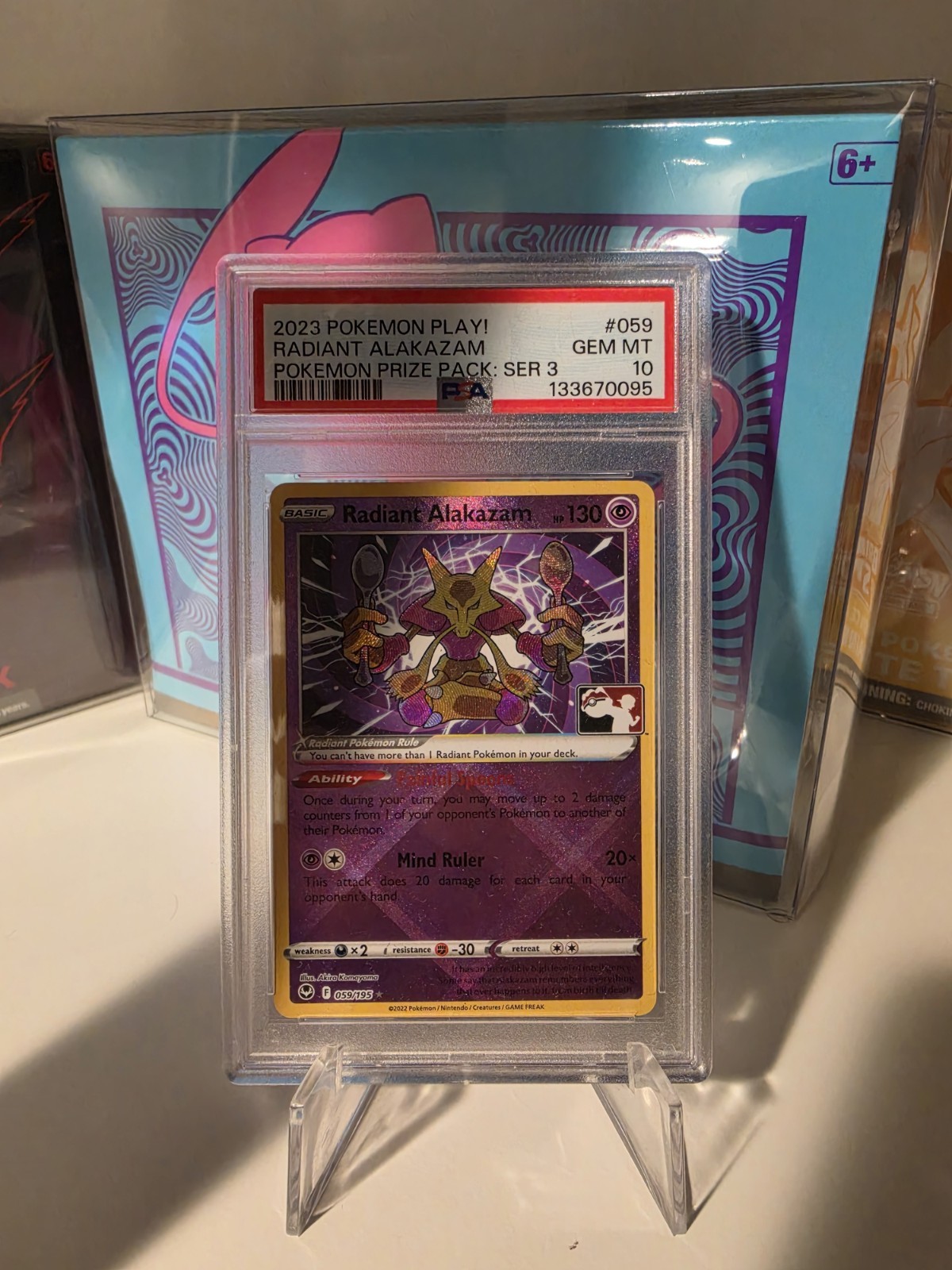 2023 Pokemon Play! Pokemon Prize Pack: Series 3 Radiant Alakazam 059
