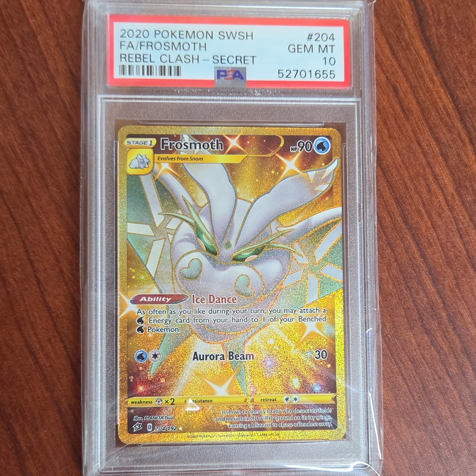 2020 Pokemon Sword & Shield Rebel Clash Full Art/Frosmoth Secret 204