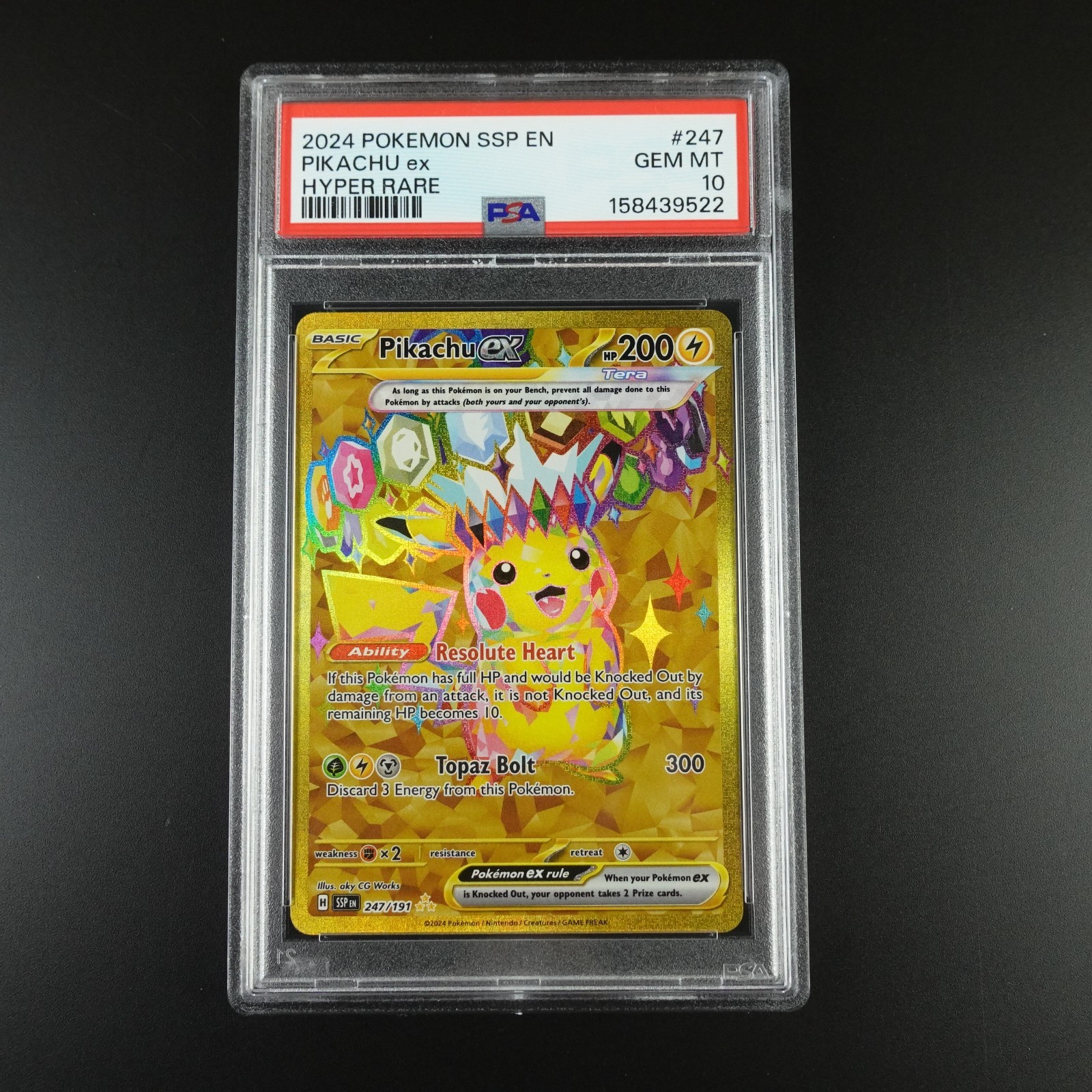 2024 Pokemon Ssp EN-Surging Sparks Pikachu EX Hyper Rare 247