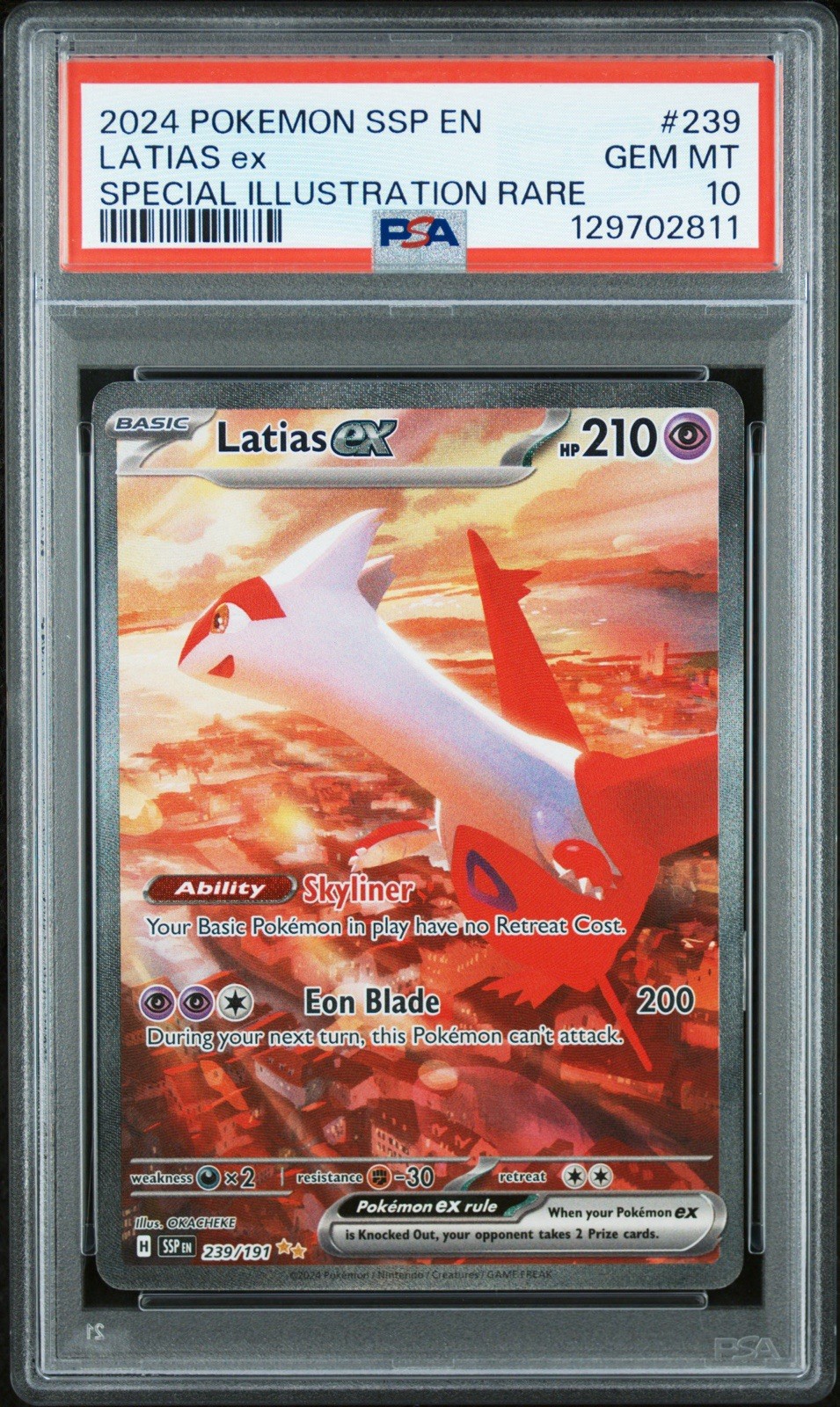 2024 Pokemon Ssp EN-Surging Sparks Latias EX Special Illustration Rare 239