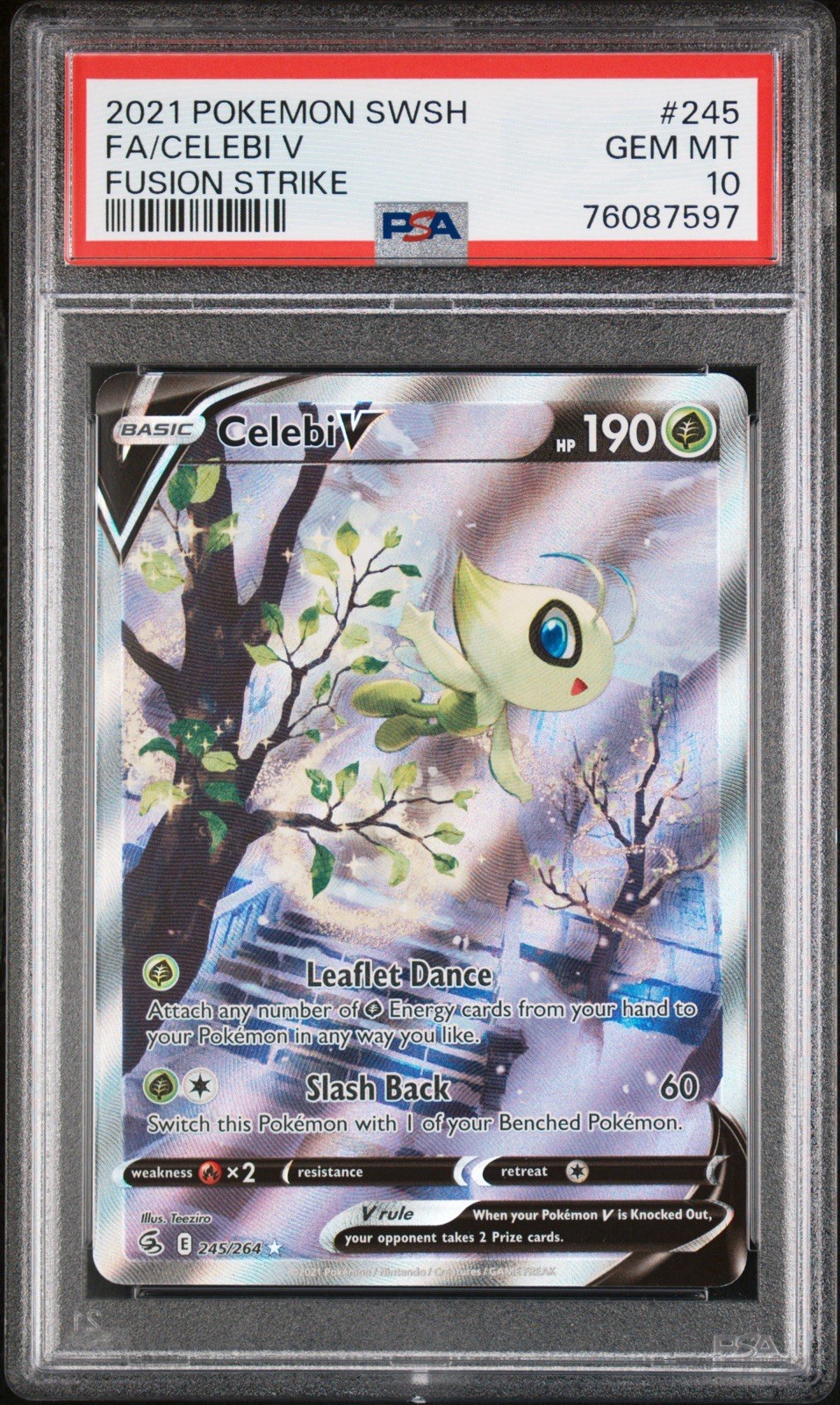 2021 Pokemon Sword & Shield Fusion Strike Full Art/Celebi V 245