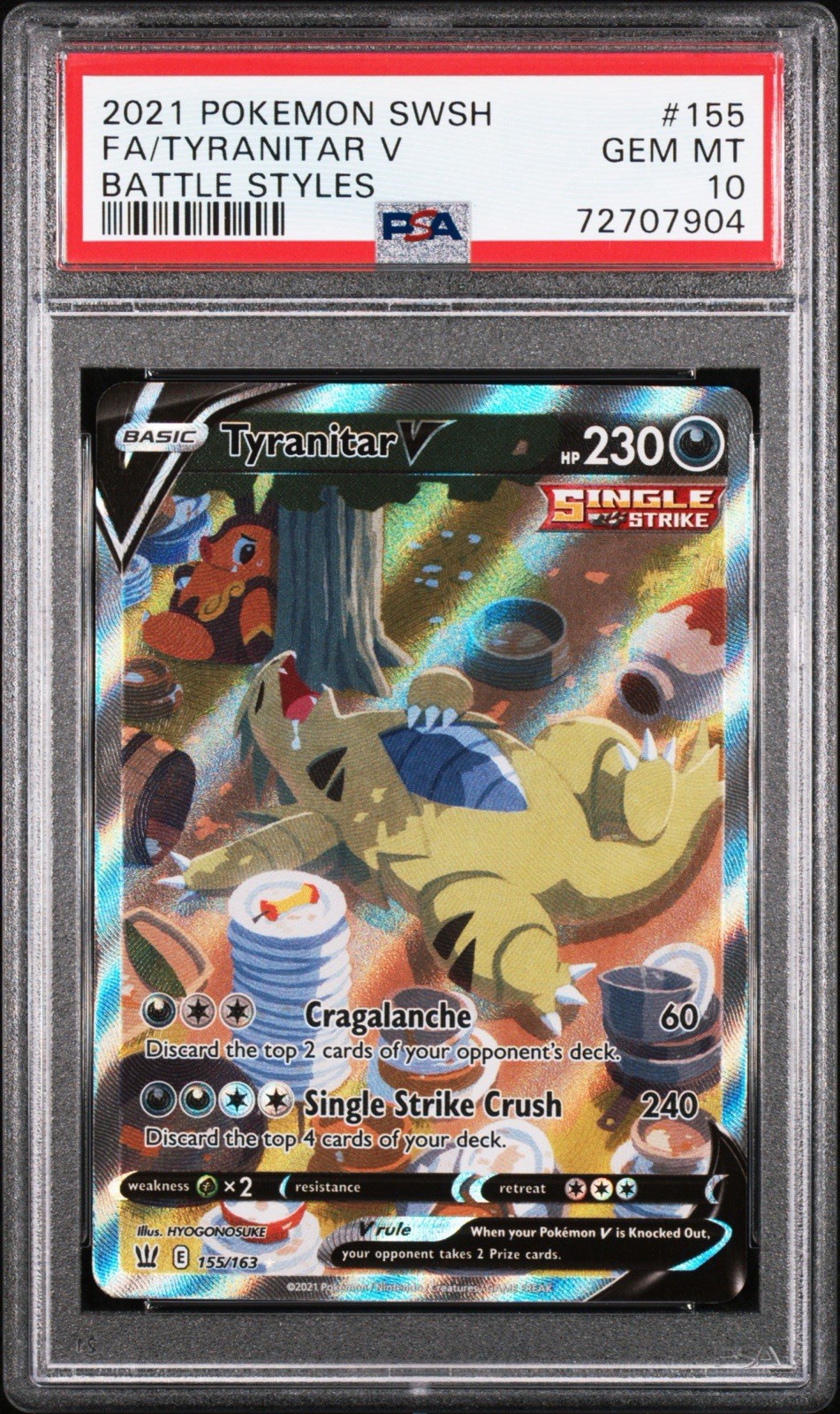 2021 Pokemon Sword & Shield Battle Styles Full Art/Tyranitar V 155