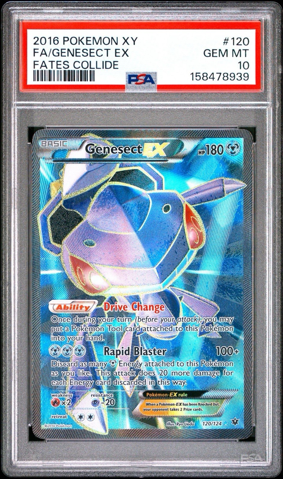 2016 Pokemon XY Fates Collide Full Art/Genesect EX 120