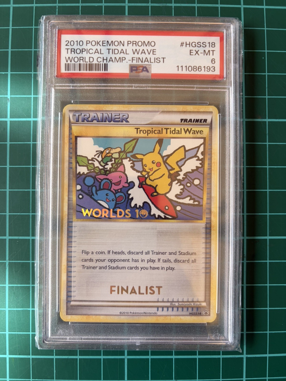 2010 Pokemon World Championships Promo Tropical Tidal Wave Finalist HGSS18