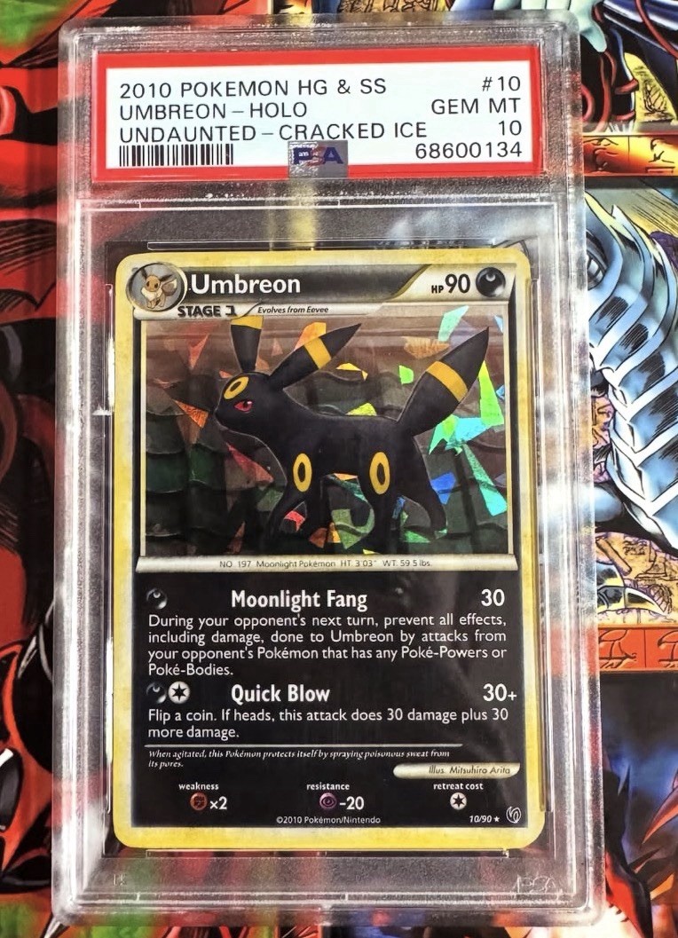 2010 Pokemon Heartgold & Soulsilver Undaunted Umbreon-Holo Cracked Ice 10