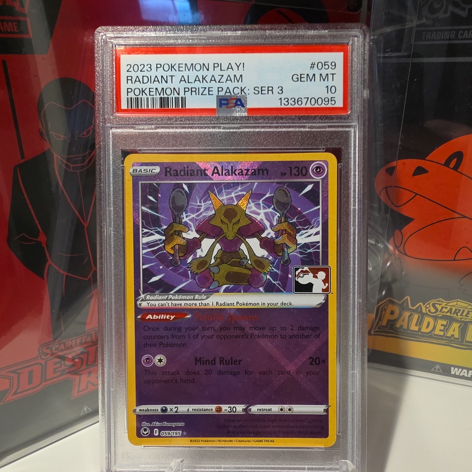 2023 Pokemon Play! Pokemon Prize Pack: Series 3 Radiant Alakazam 059