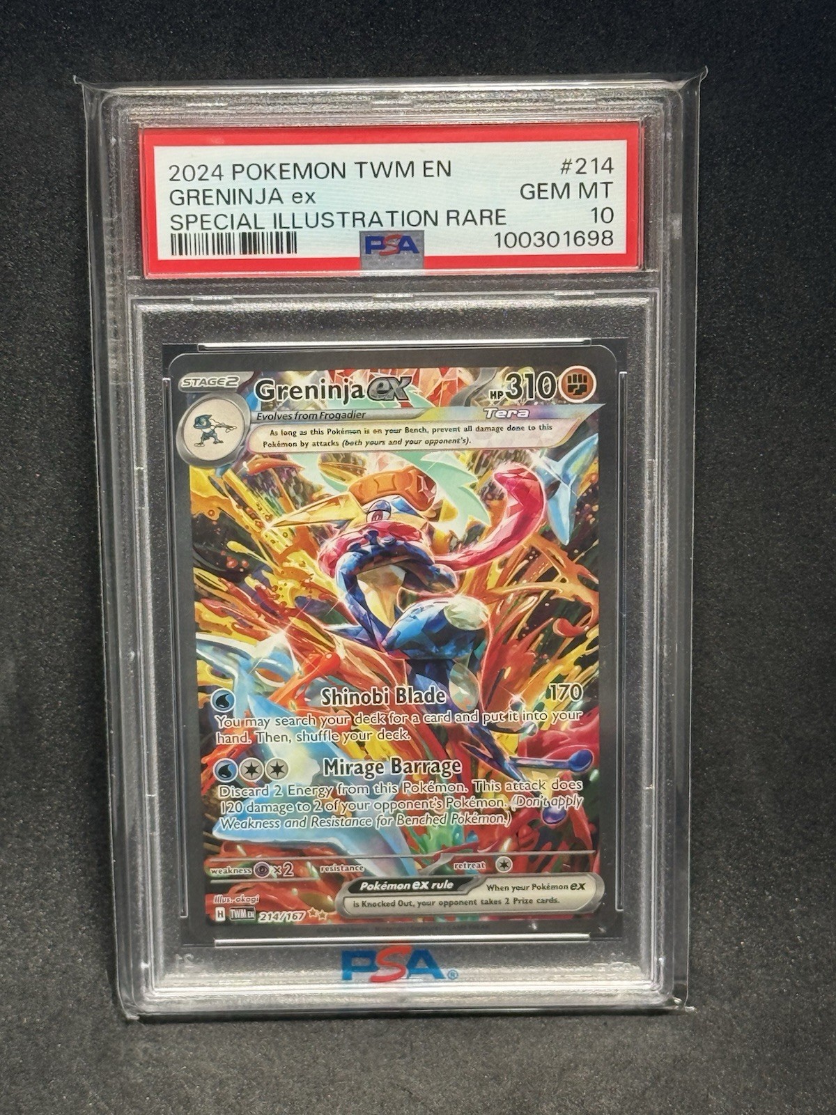 2024 Pokemon Twm EN-Twilight Masquerade Greninja EX Special Illustration Rare 214