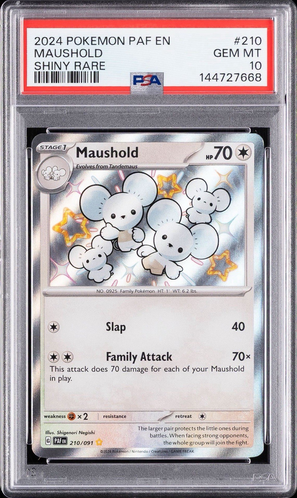 2024 Pokemon Paf EN-Paldean Fates Maushold Shiny Rare 210