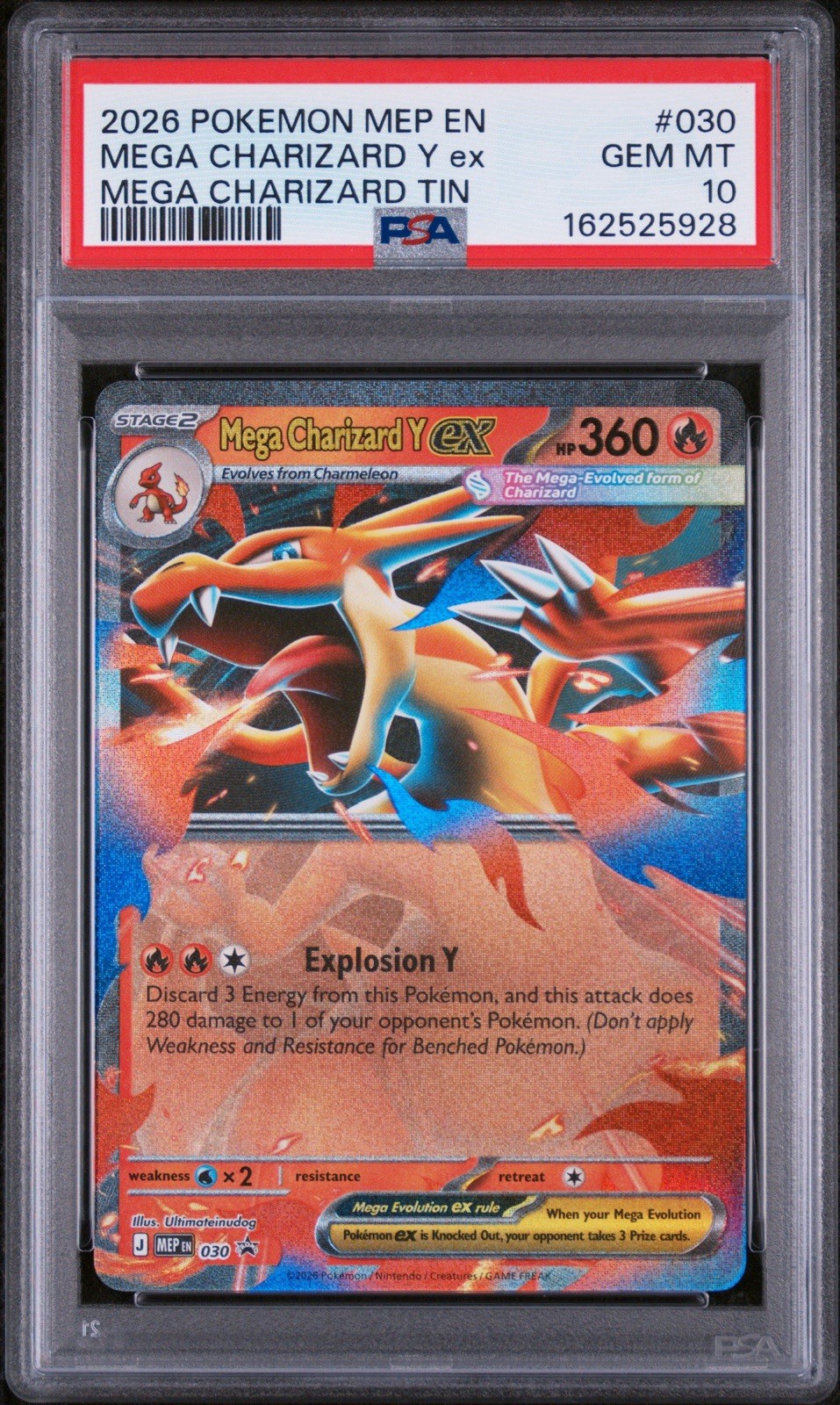 2026 Pokemon Mep EN-Me Black Star Promo Mega Charizard Y EX Mega Charizard Tin 030