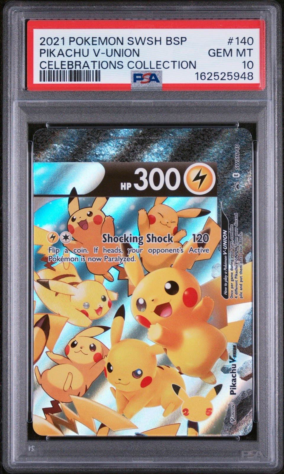 2021 Pokemon Swsh Black Star Promo Pikachu V-Union Celebrations Collection 140