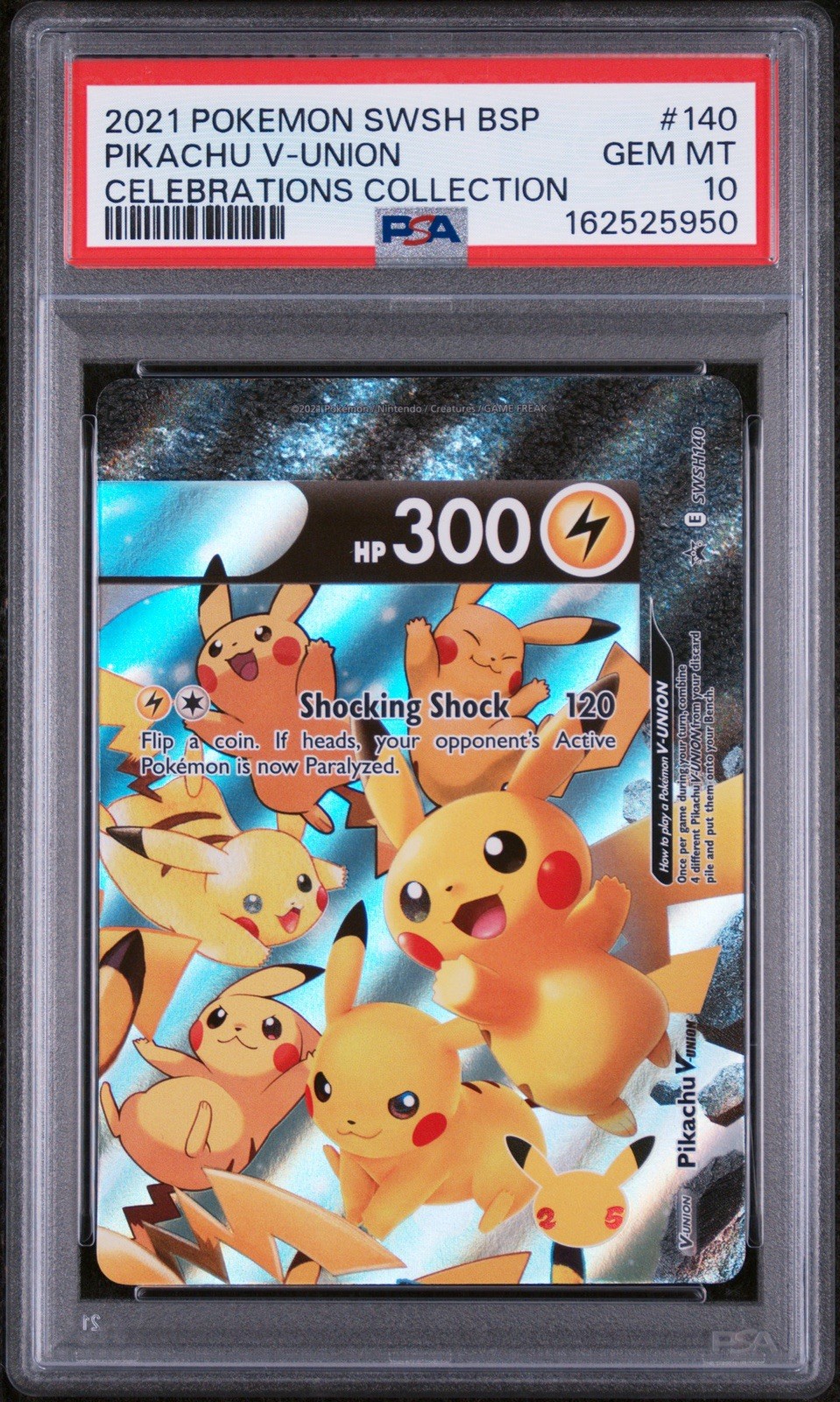 2021 Pokemon Swsh Black Star Promo Pikachu V-Union Celebrations Collection 140