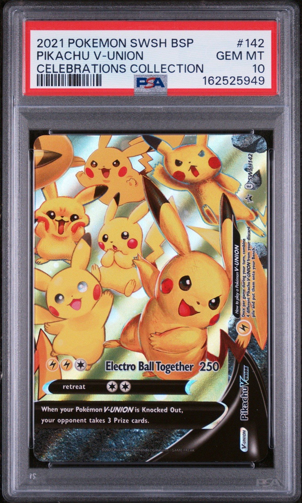 2021 Pokemon Swsh Black Star Promo Pikachu V-Union Celebrations Collection 142