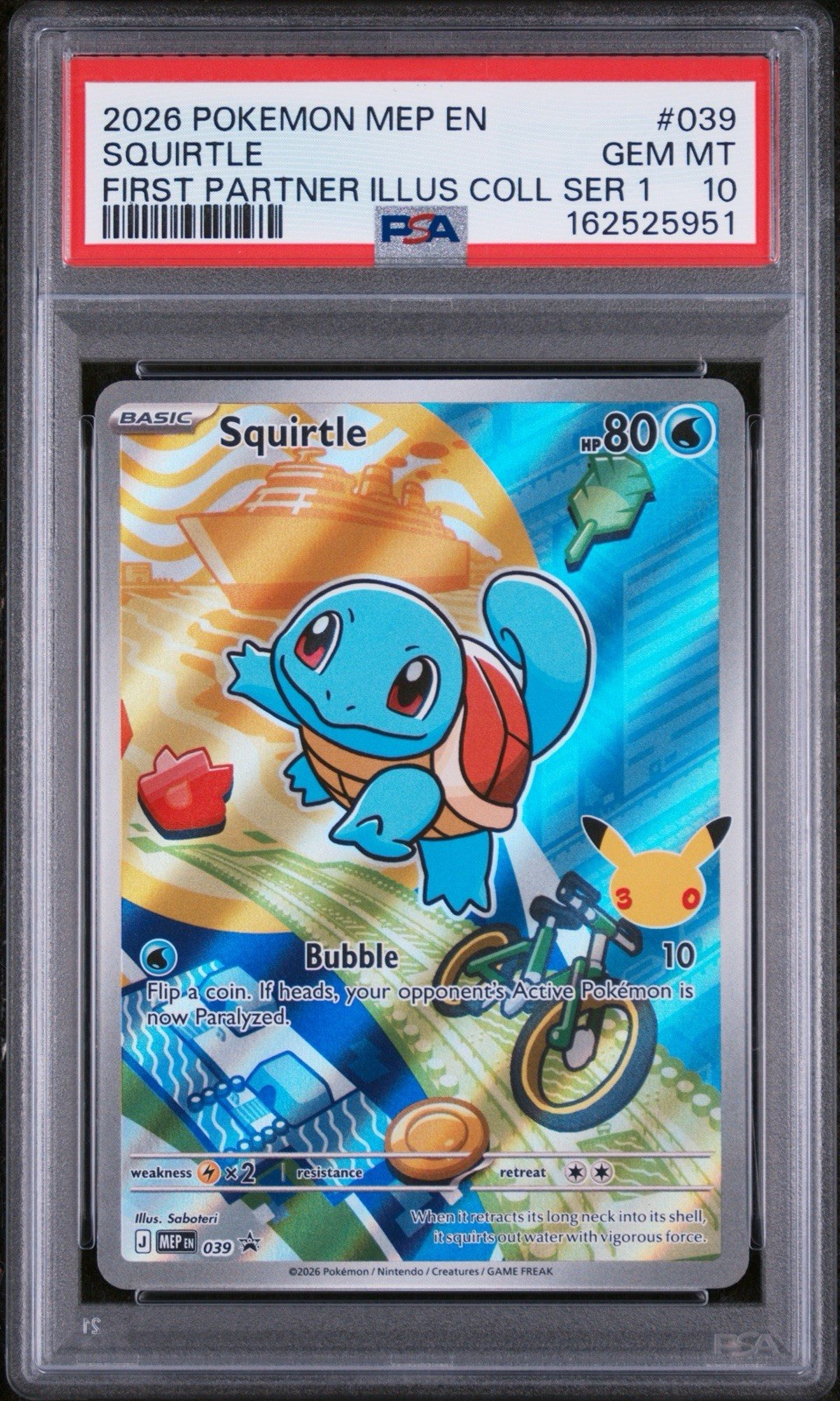 2026 Pokemon Mep EN-Me Black Star Promo Squirtle First Partner Illustration Collection Series 1 039