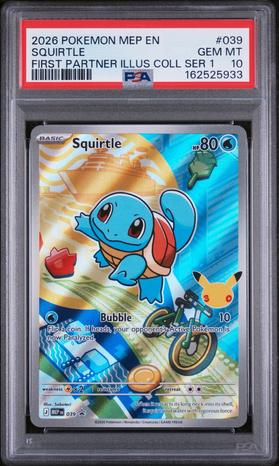 2026 Pokemon Mep EN-Me Black Star Promo Squirtle First Partner Illustration Collection Series 1 039