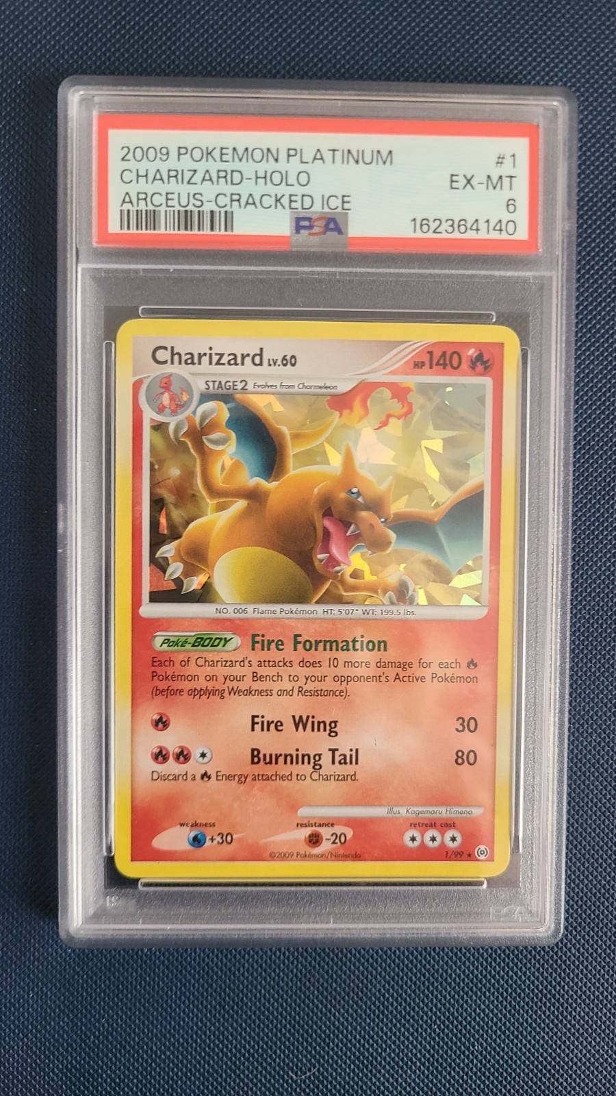2009 Pokemon Platinum Arceus Charizard-Holo Cracked Ice 1