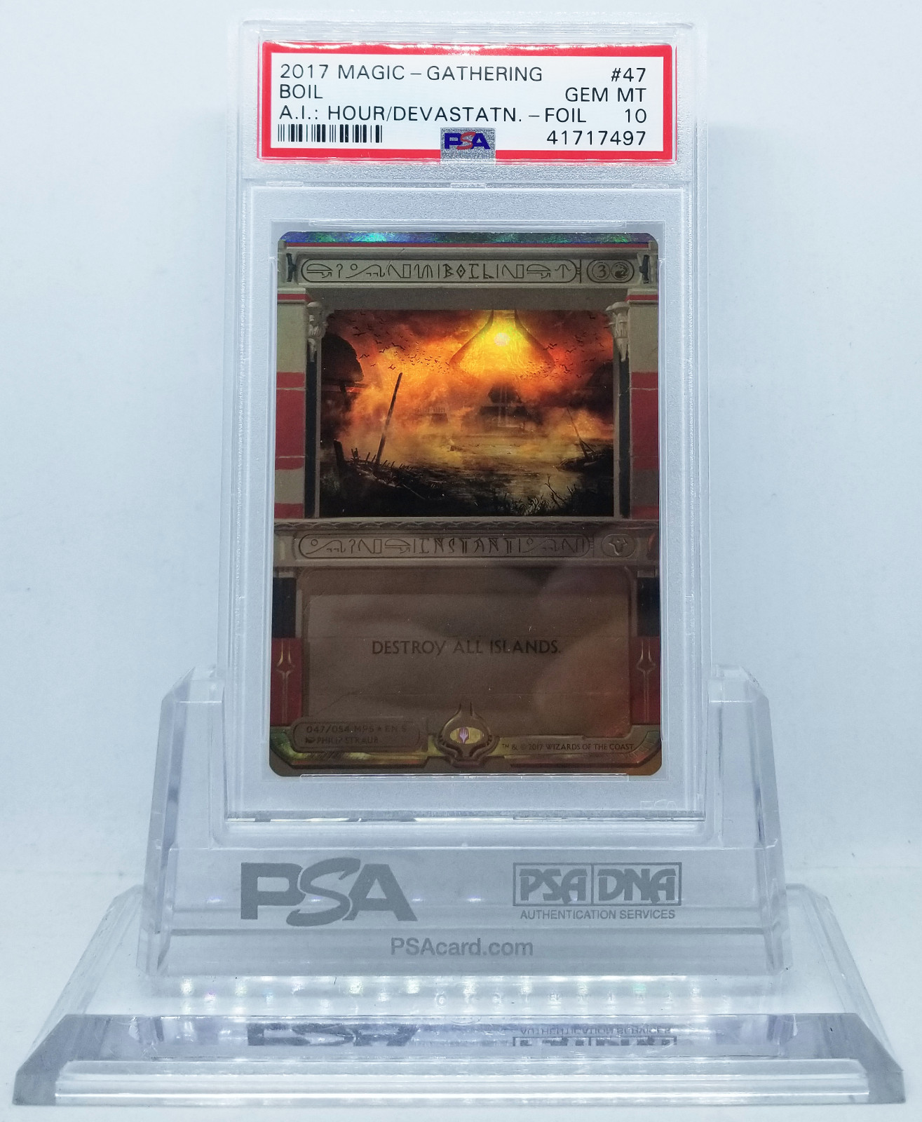 2017 Magic the Gathering Amonkhet Invocations: Hour of Devastation Boil Foil 47