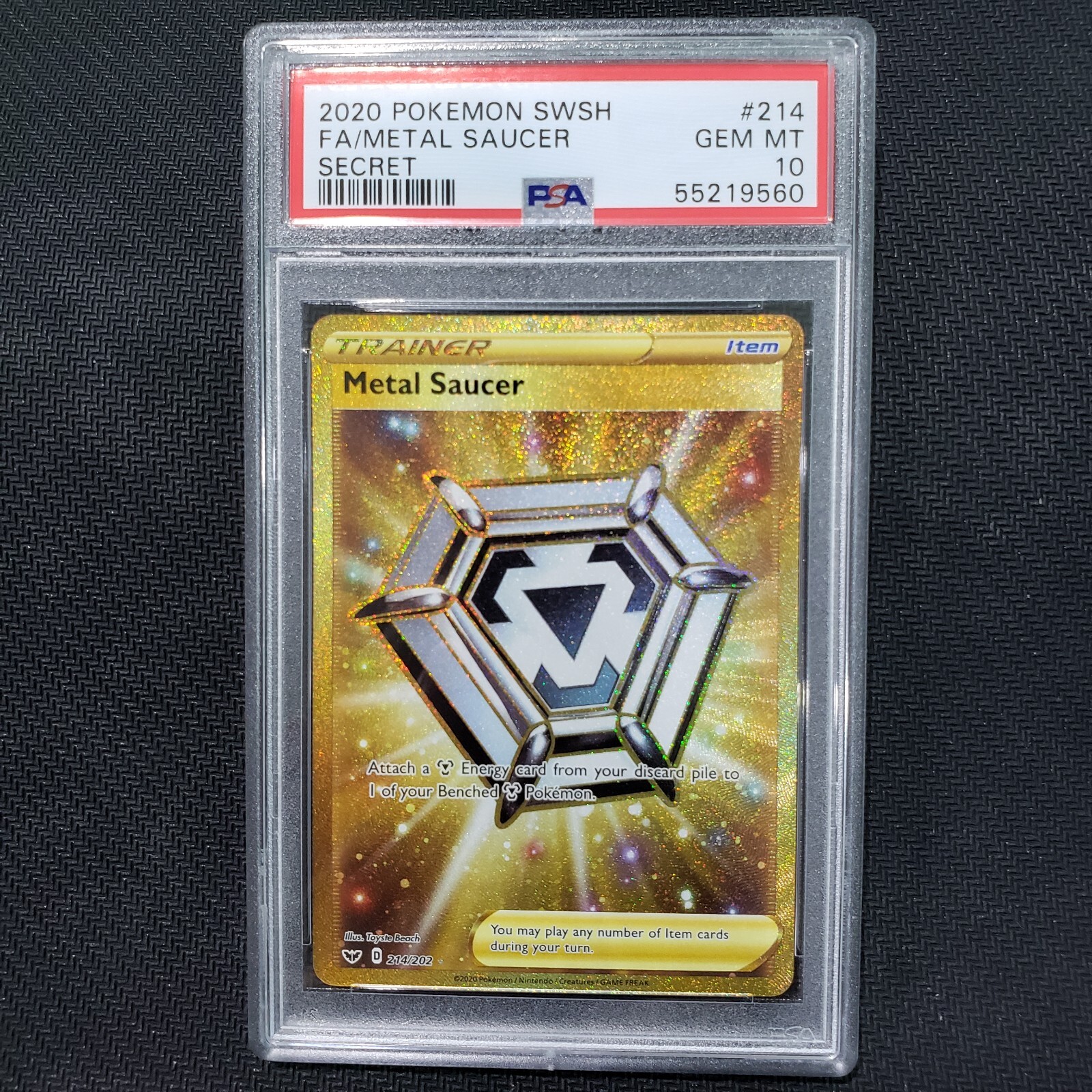 2020 Pokemon Sword & Shield Full Art/Metal Saucer Secret 214