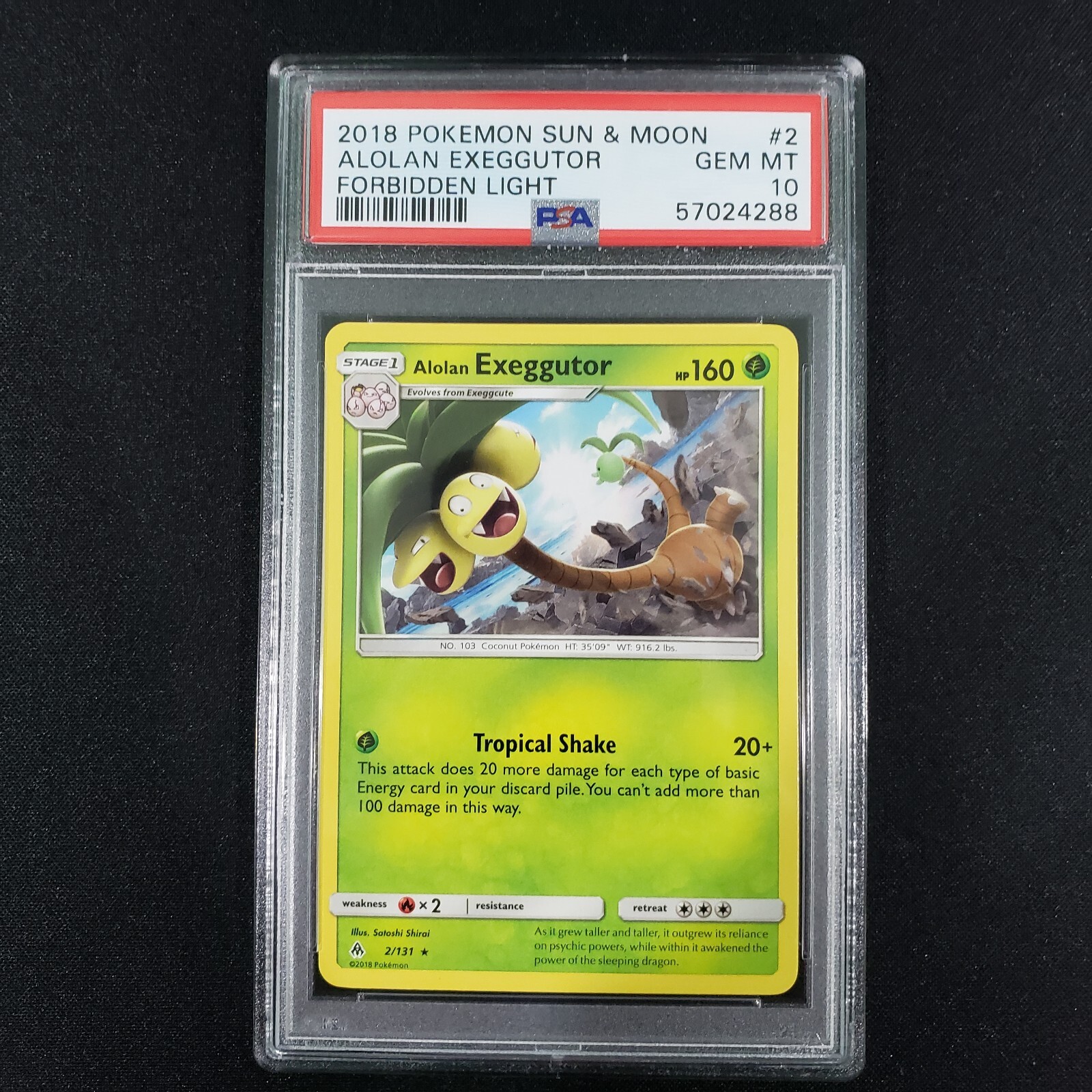 2018 Pokemon Sun & Moon Forbidden Light Alolan Exeggutor 2