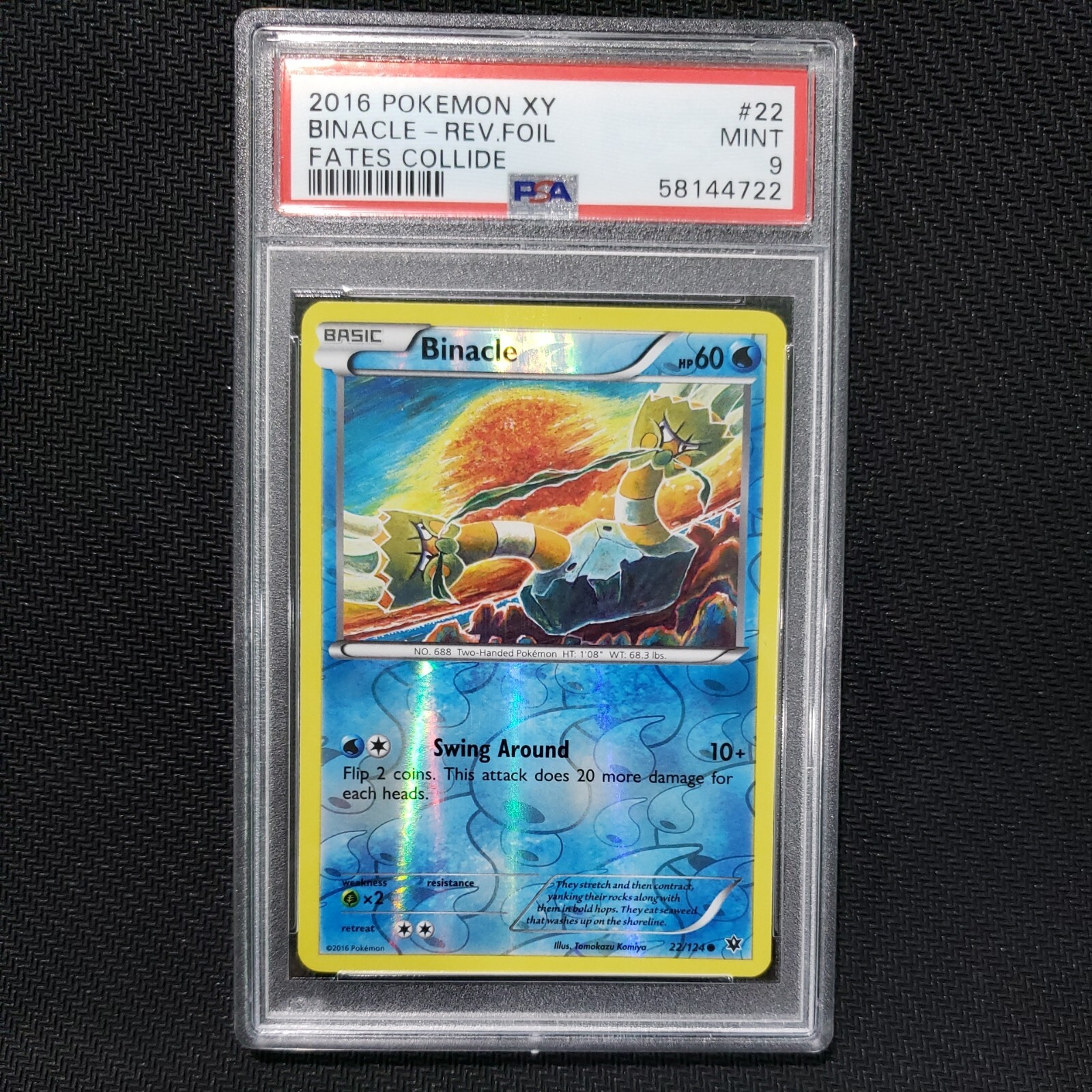2016 Pokemon XY Fates Collide Binacle-Reverse Foil 22