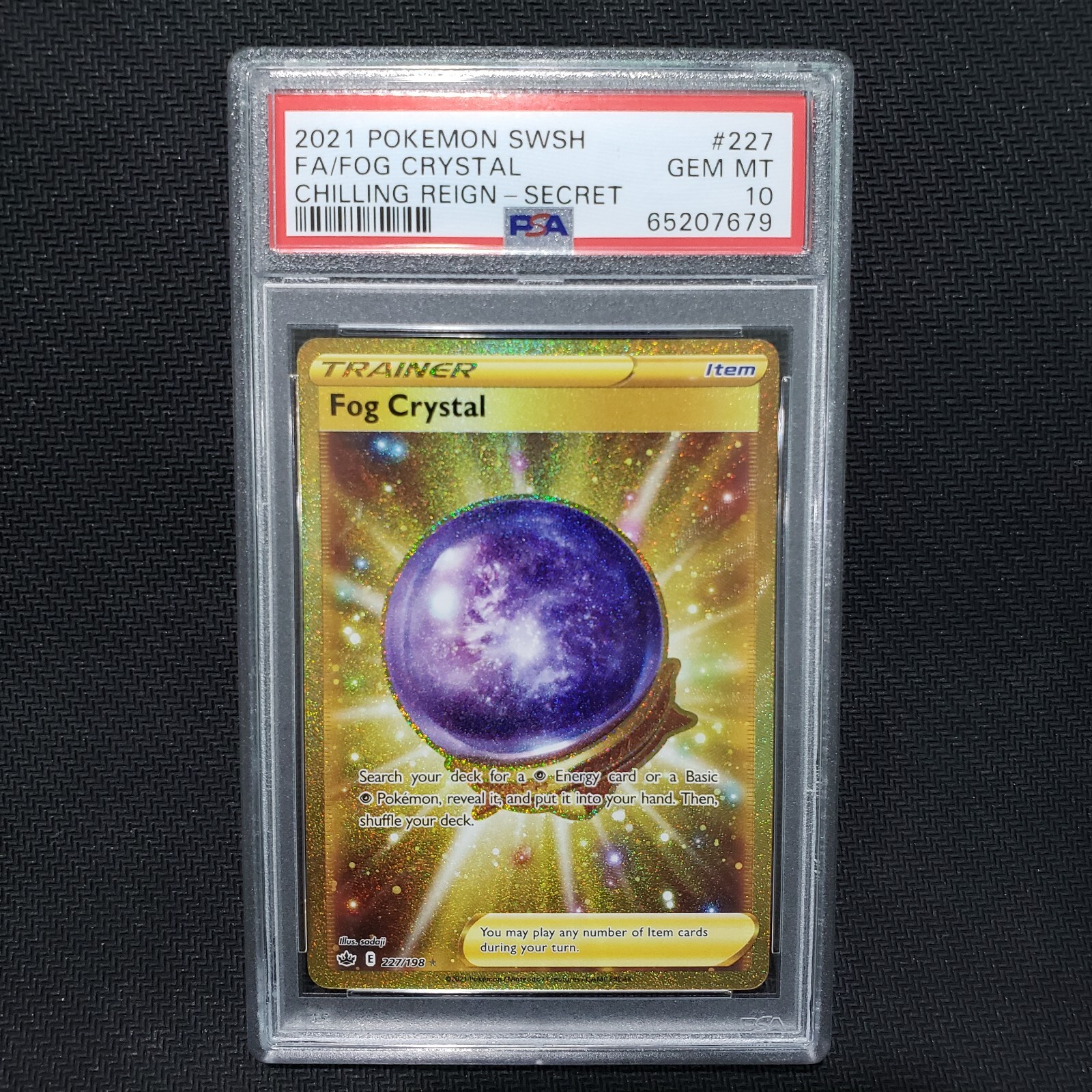 2021 Pokemon Sword & Shield Chilling Reign Full Art/Fog Crystal Secret 227