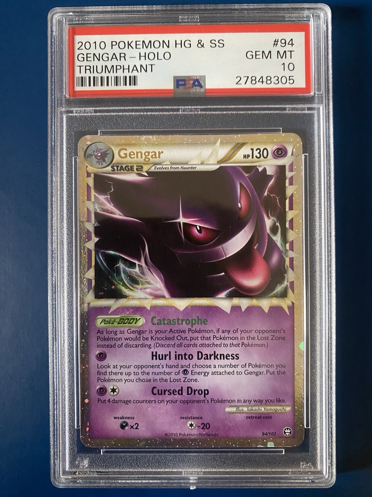 2010 Pokemon Heartgold & Soulsilver Triumphant Gengar-Holo 94