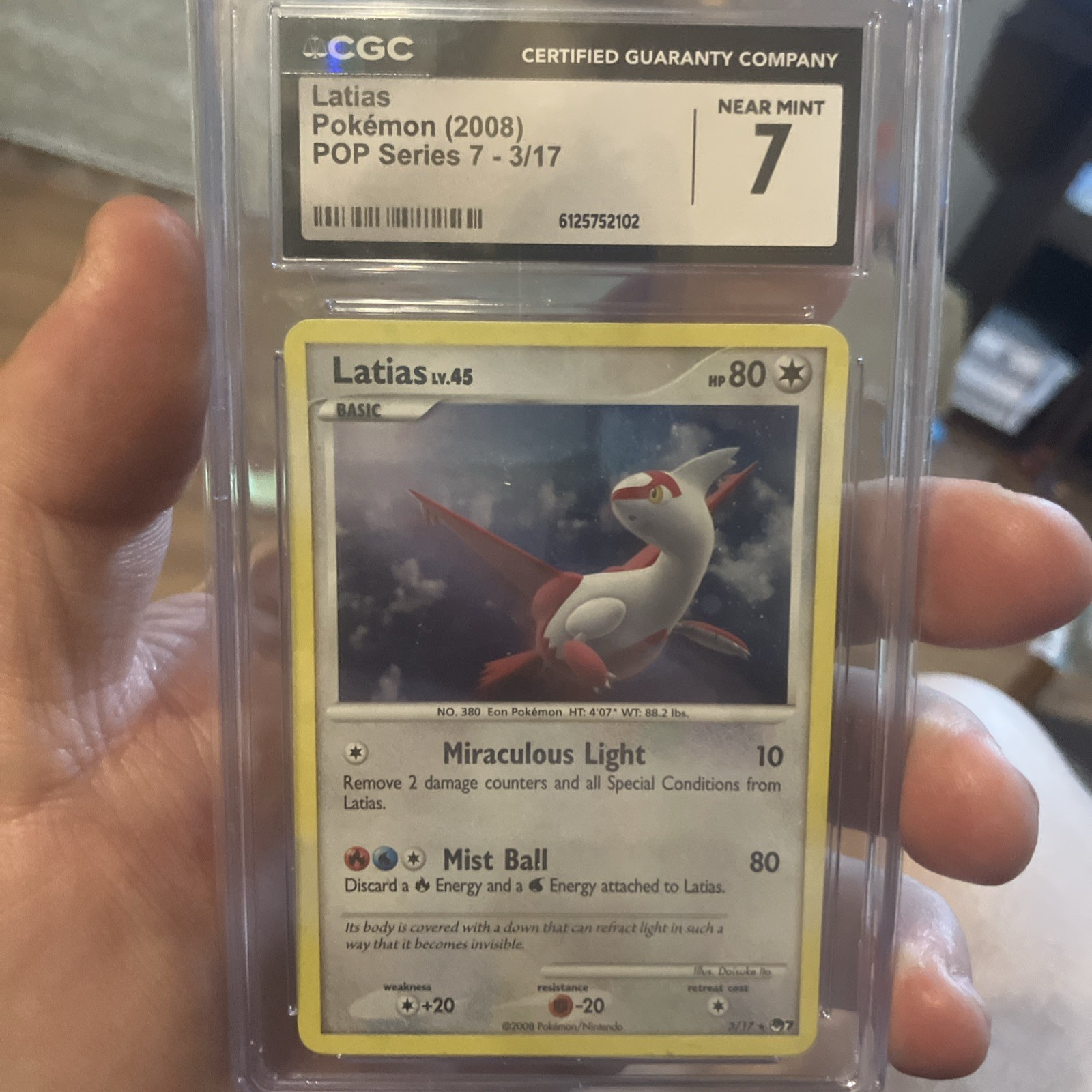 2008 POP Series 7 - English Latias Legends Awakened Blister (Cosmos Holo) 3/17