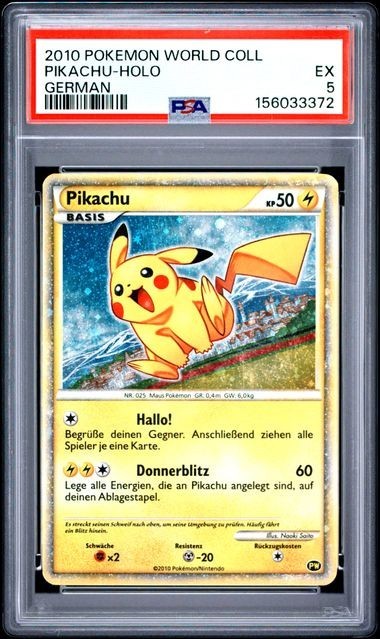 2010 Pokemon World Collection Pikachu-Holo German